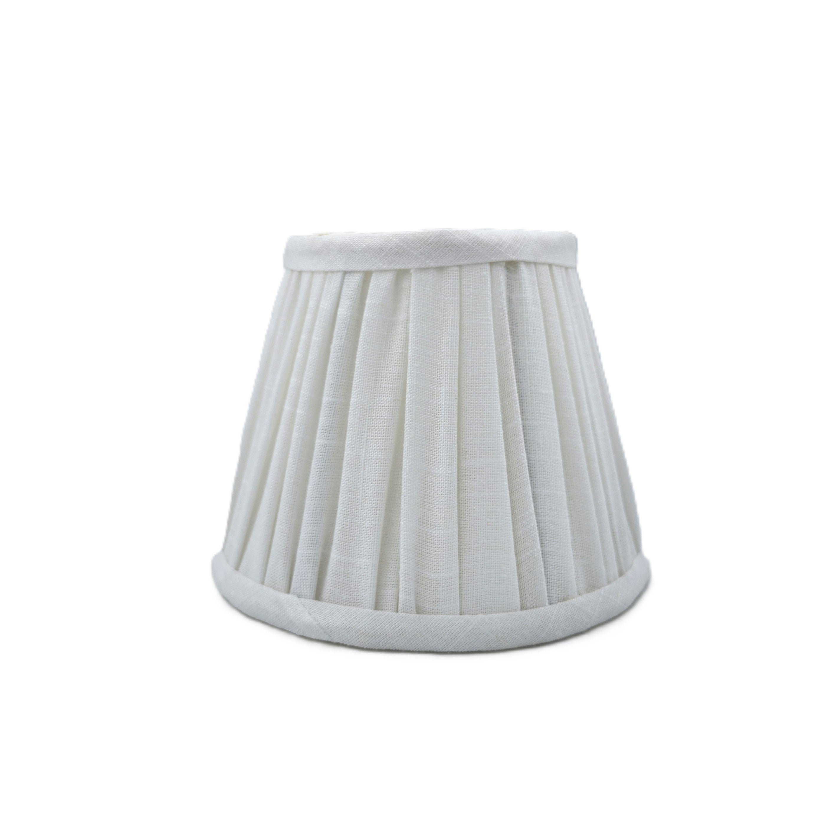 Addison Ross pleated white empire lampshade with a straight edge, 16 cm