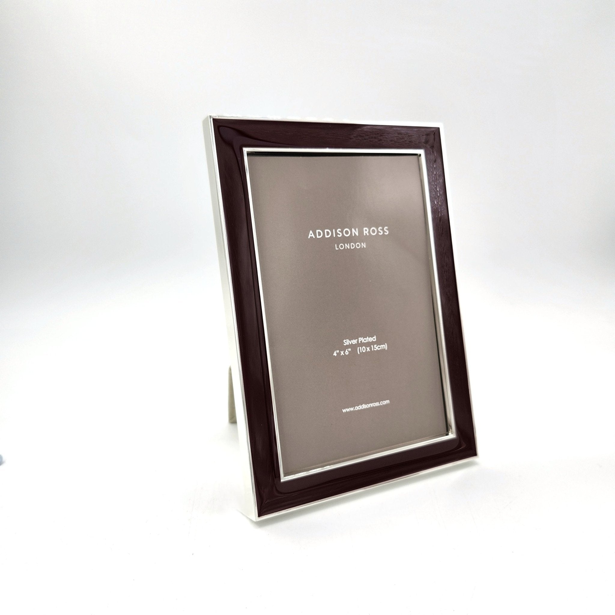 Cherry enamel frame by Addison Ross, 4 x 6 inch format in portrait orientation
