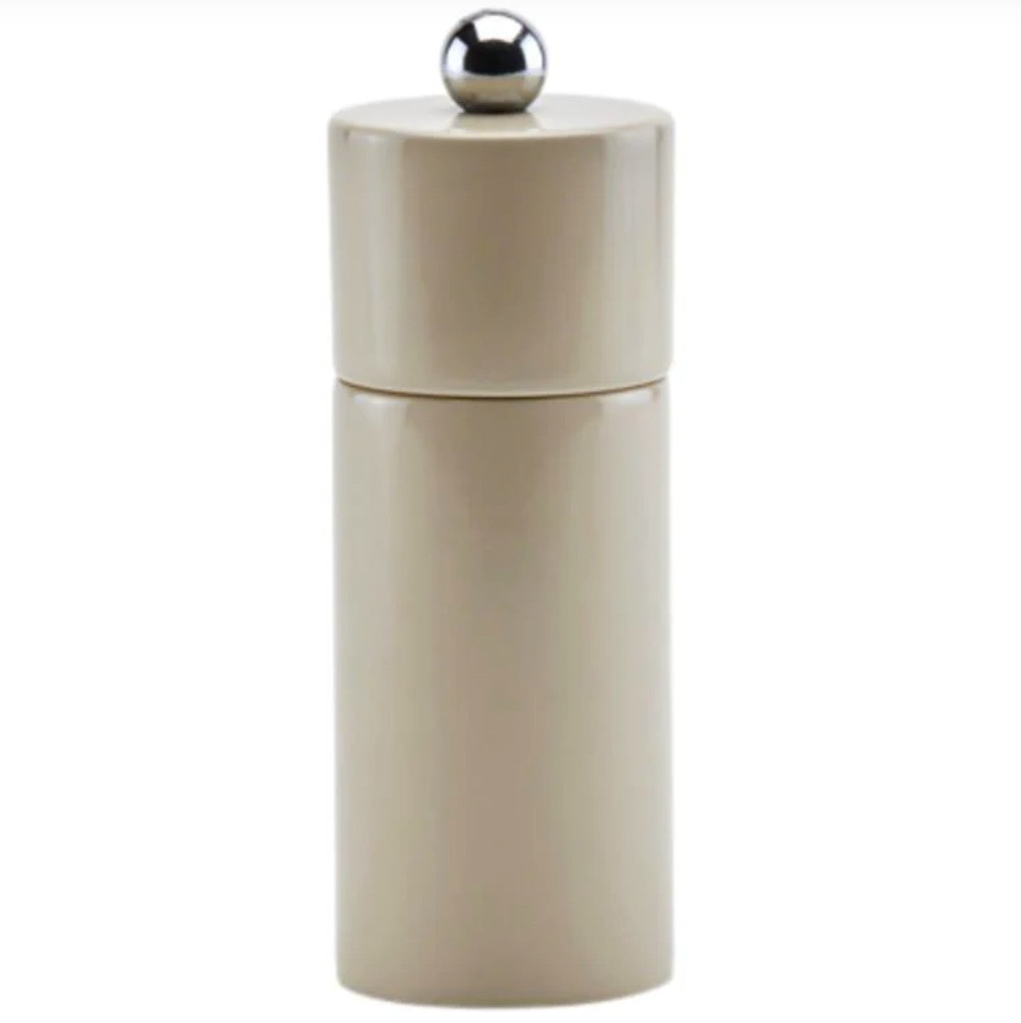 Mini Column salt and pepper mill in cappuccino, high-gloss lacquer, column shape