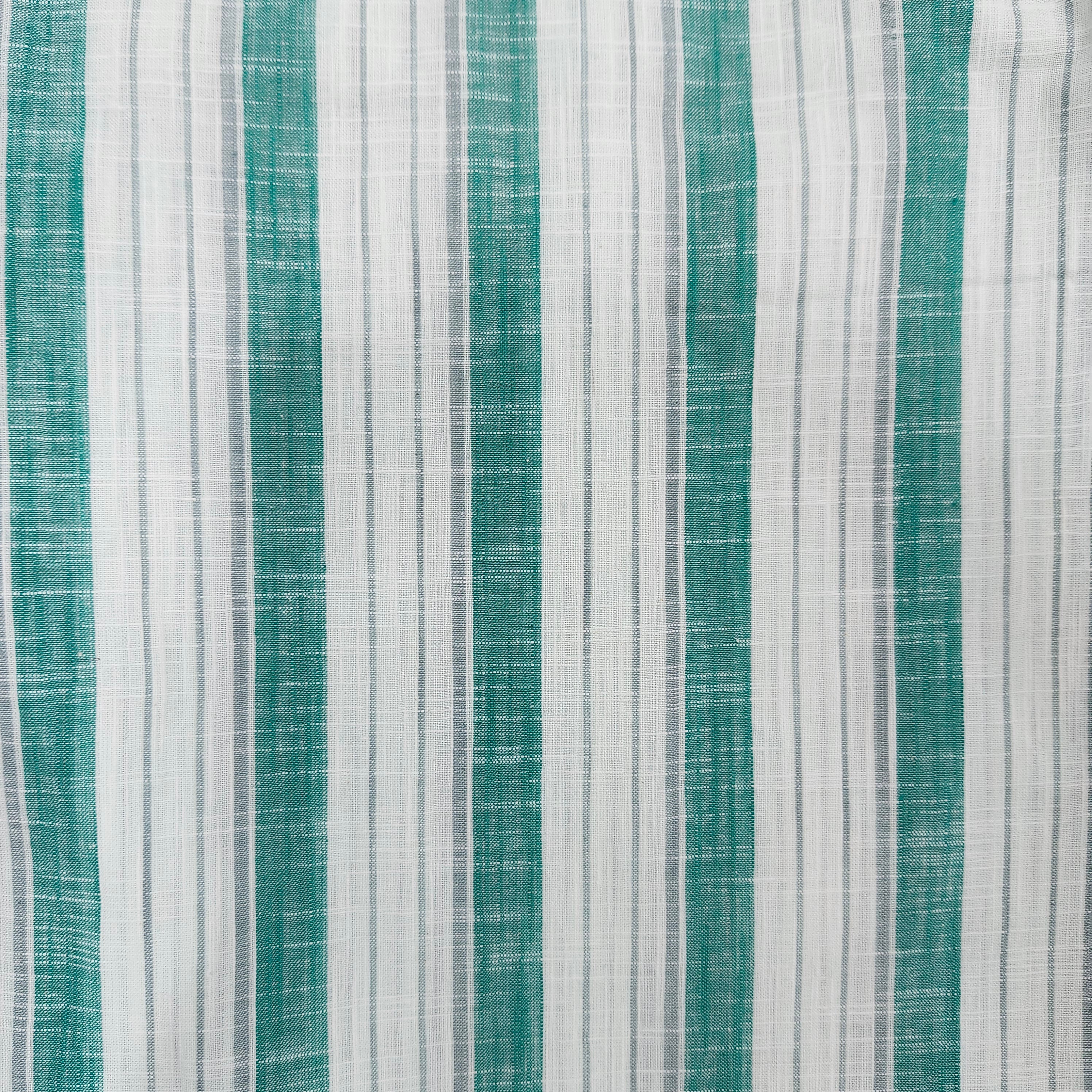 Cabana wide emerald-stripe pyjamas, short style