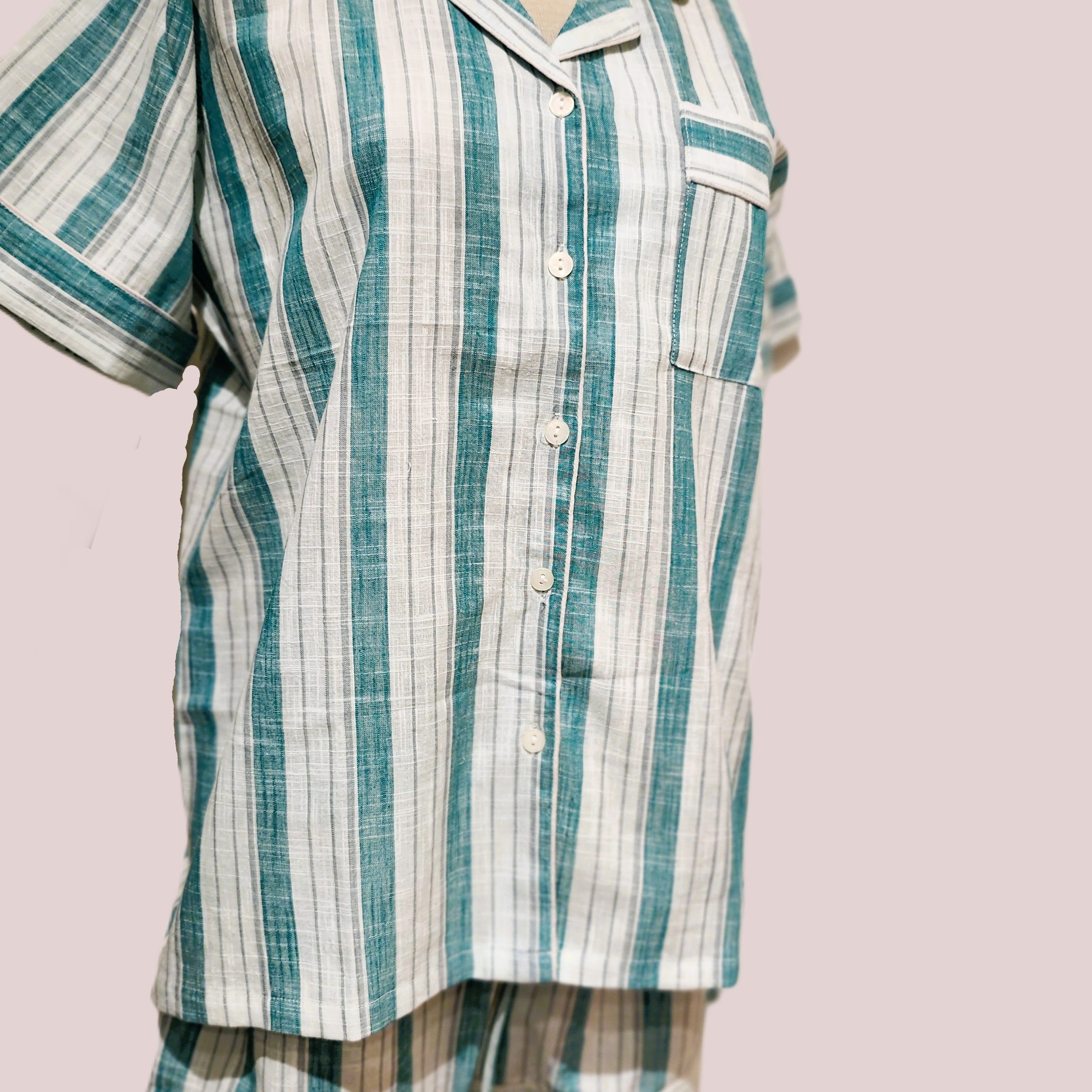 Cabana striped short cotton pyjamas
