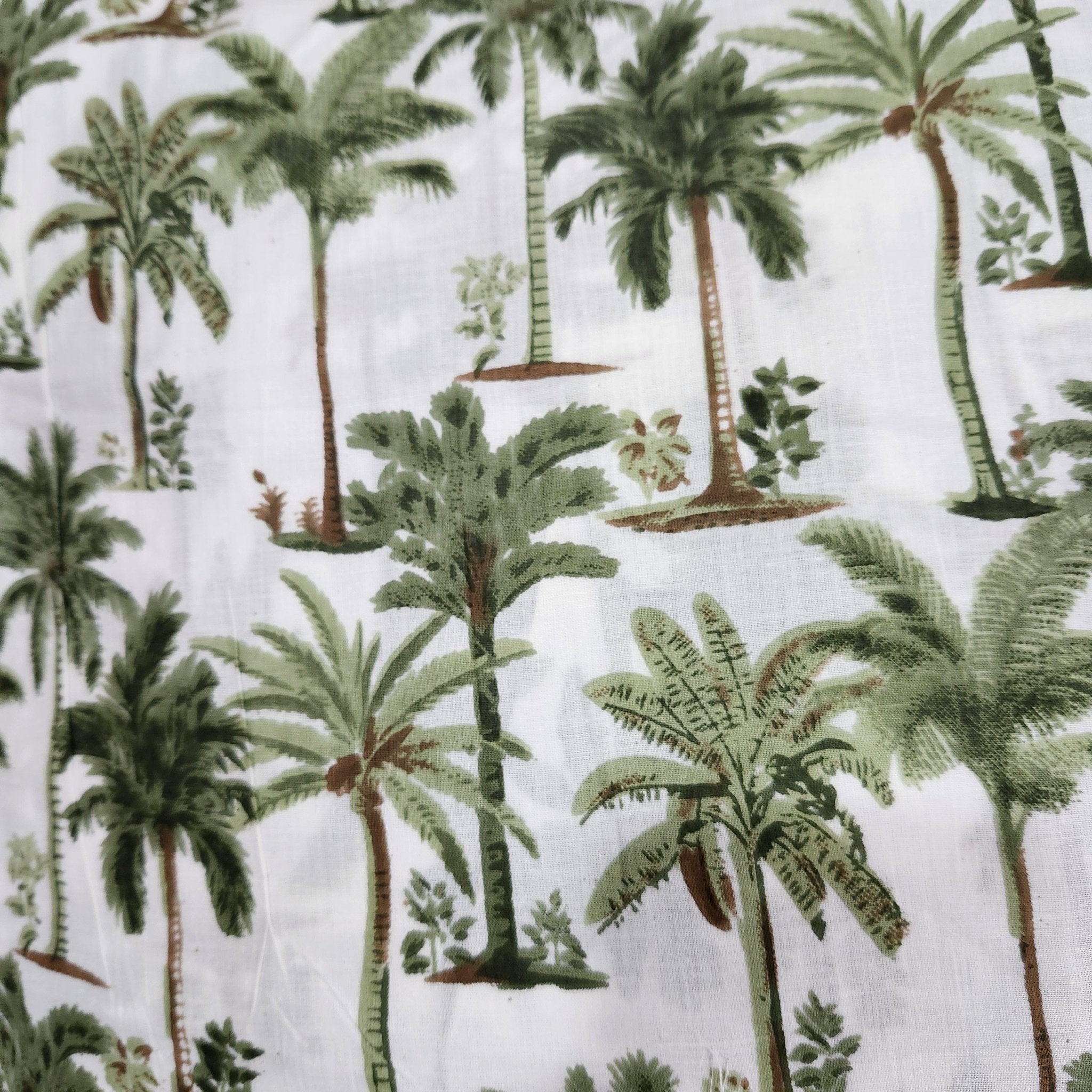 Little Palms block-print short pyjamas with a beachside feel
