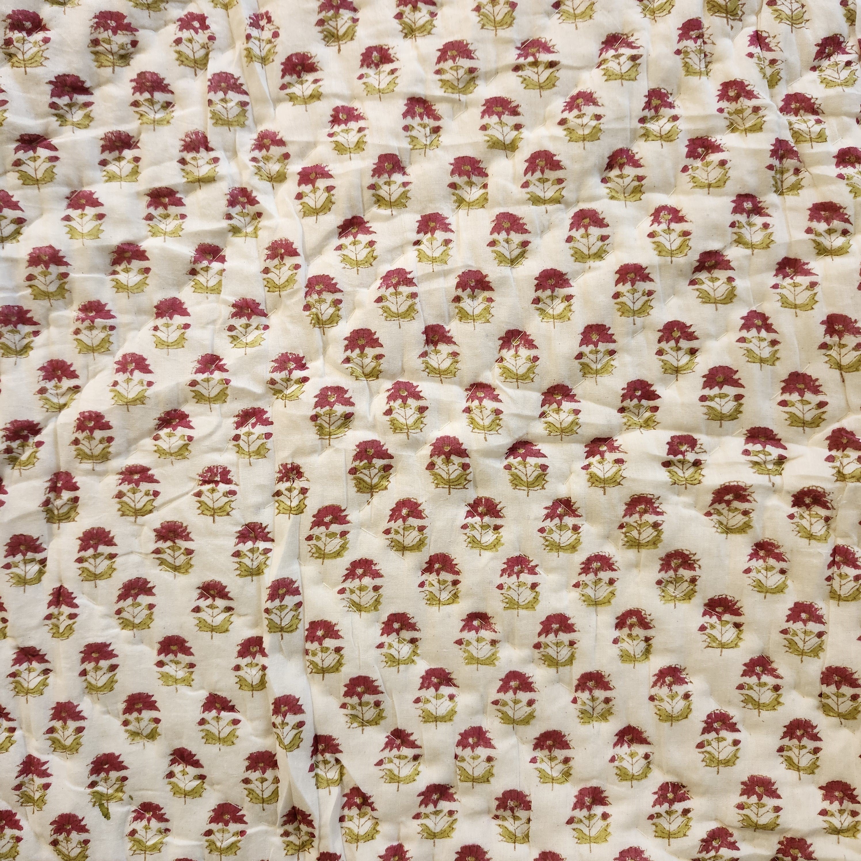 Reversible elephant block-print quilt