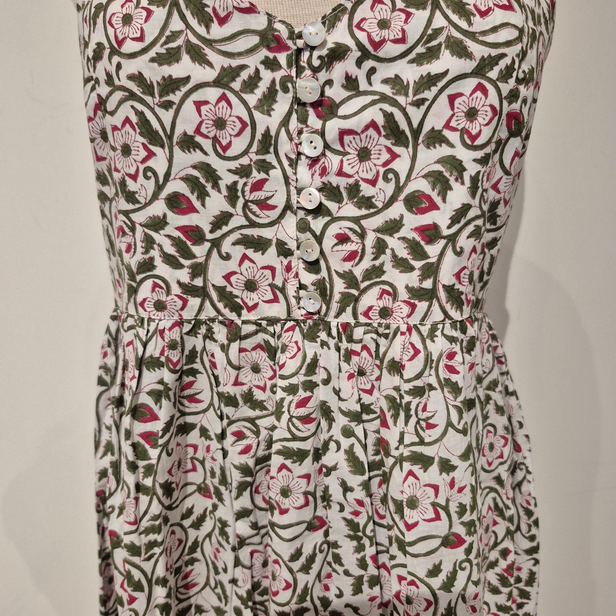 Block-print cotton sundress, Joy design