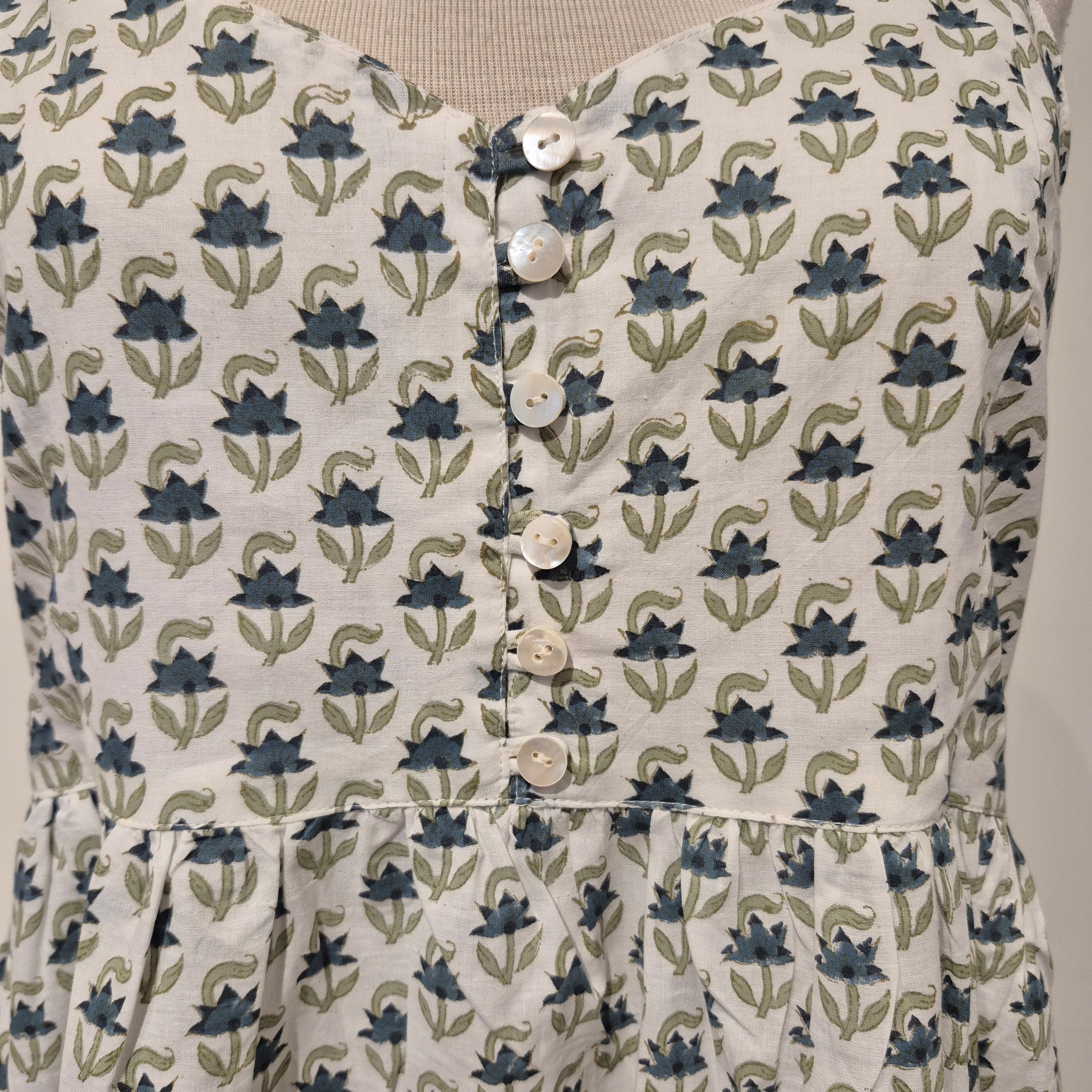 Block-print cotton sundress, Millet design