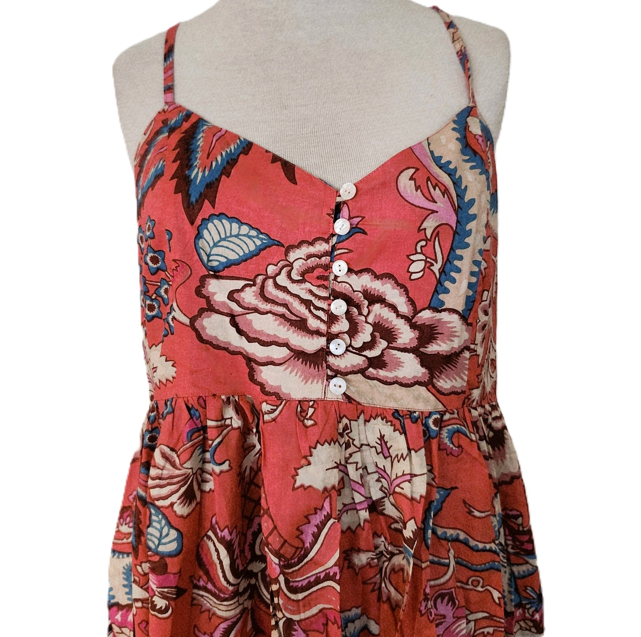 Block-print cotton sundress, Gloria design