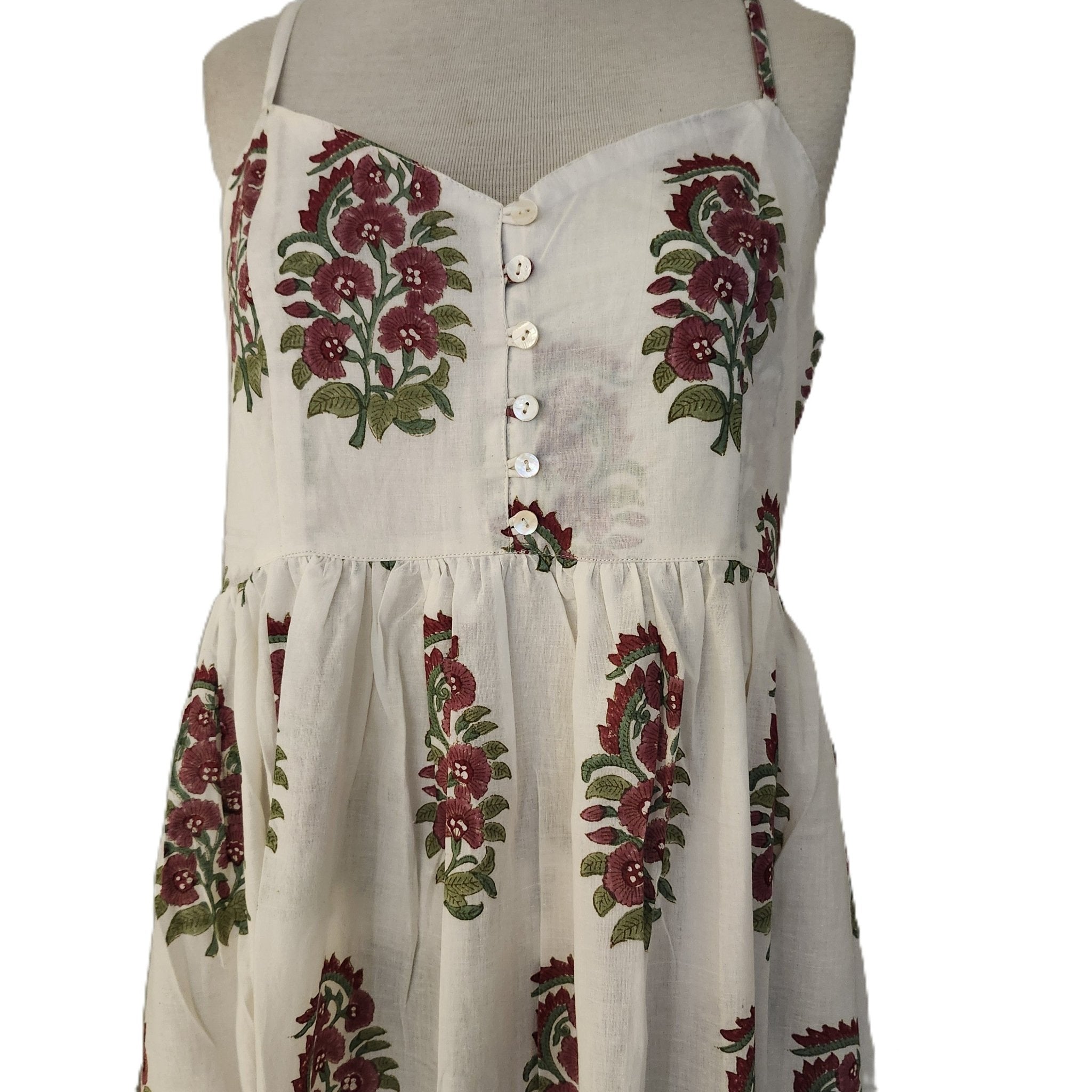 Block-print cotton sundress, Octavia design