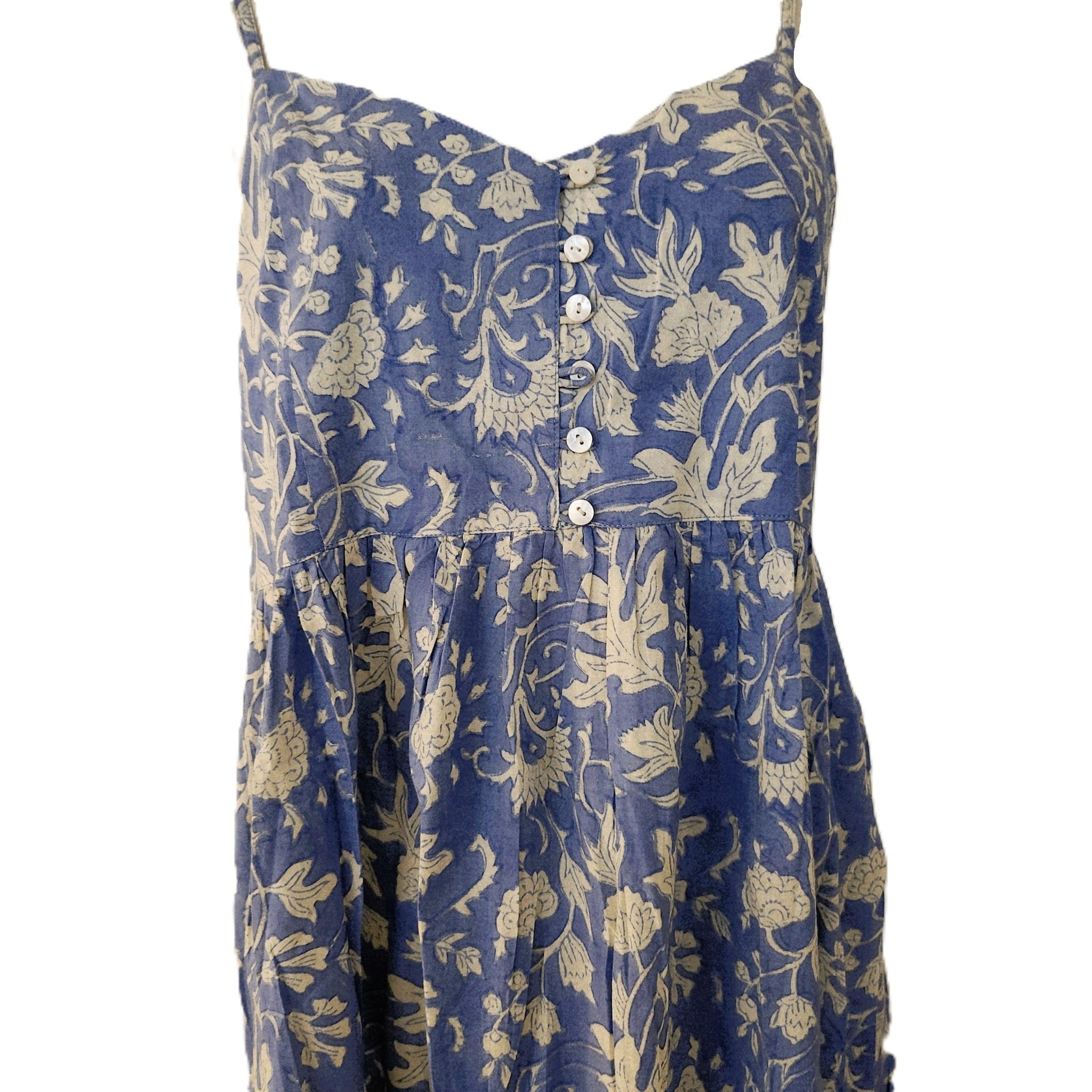 Block-print cotton sundress, Zahra design