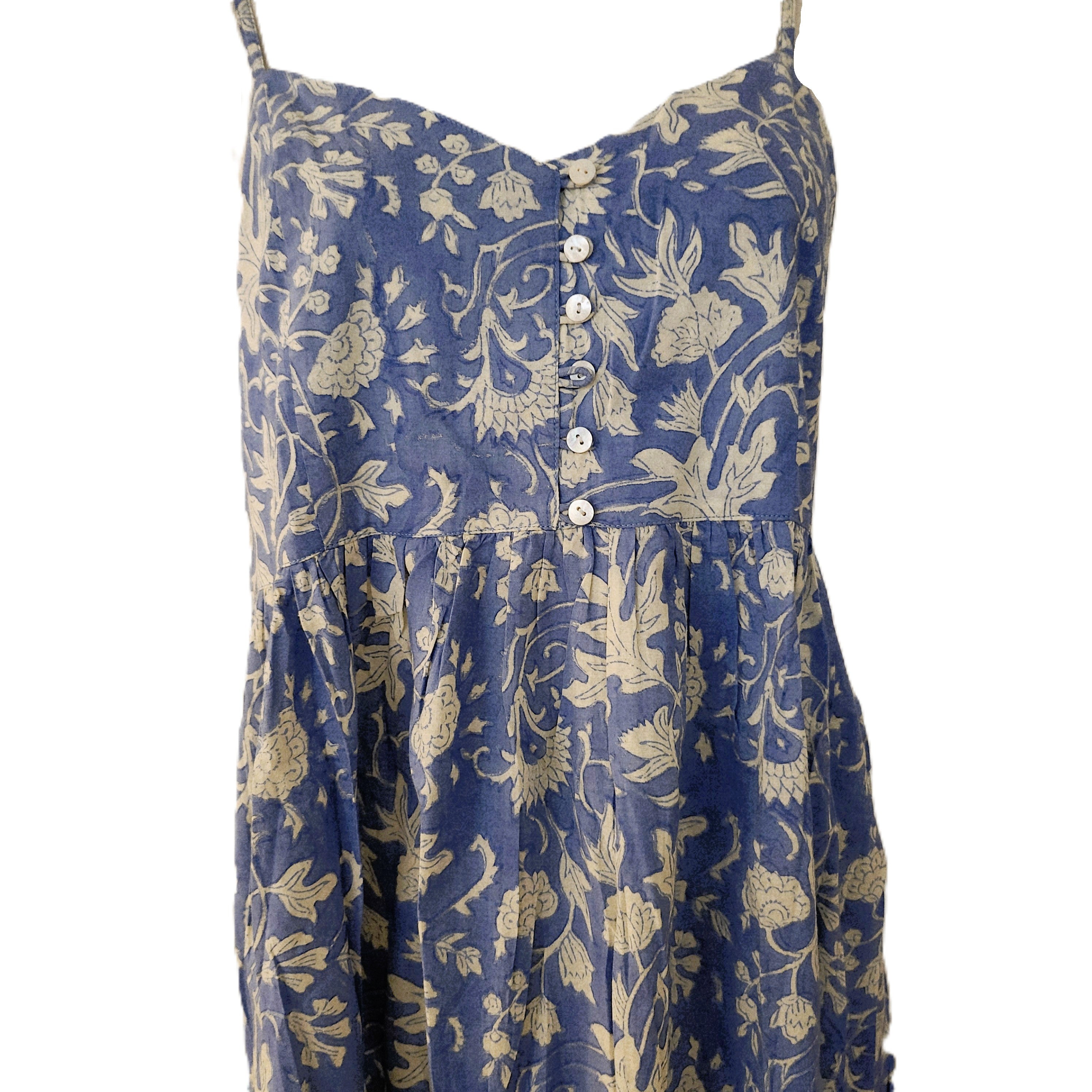 Block-print cotton sundress, Zahra design