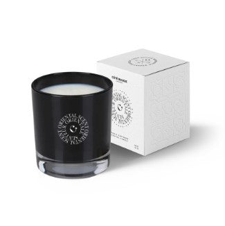 Scents of Morocco Cumin candle in black lacquered glass, spicy amber soy wax