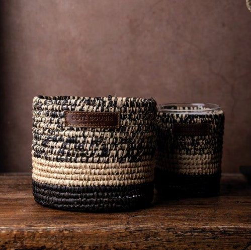 Raphia Mogador Orange Blossom candle styled in a room setting