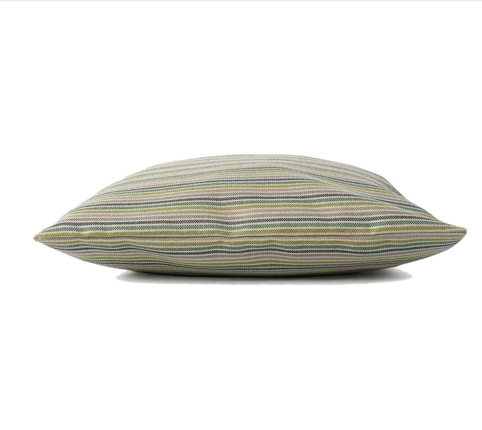 Green striped cushion cover, 50 cm