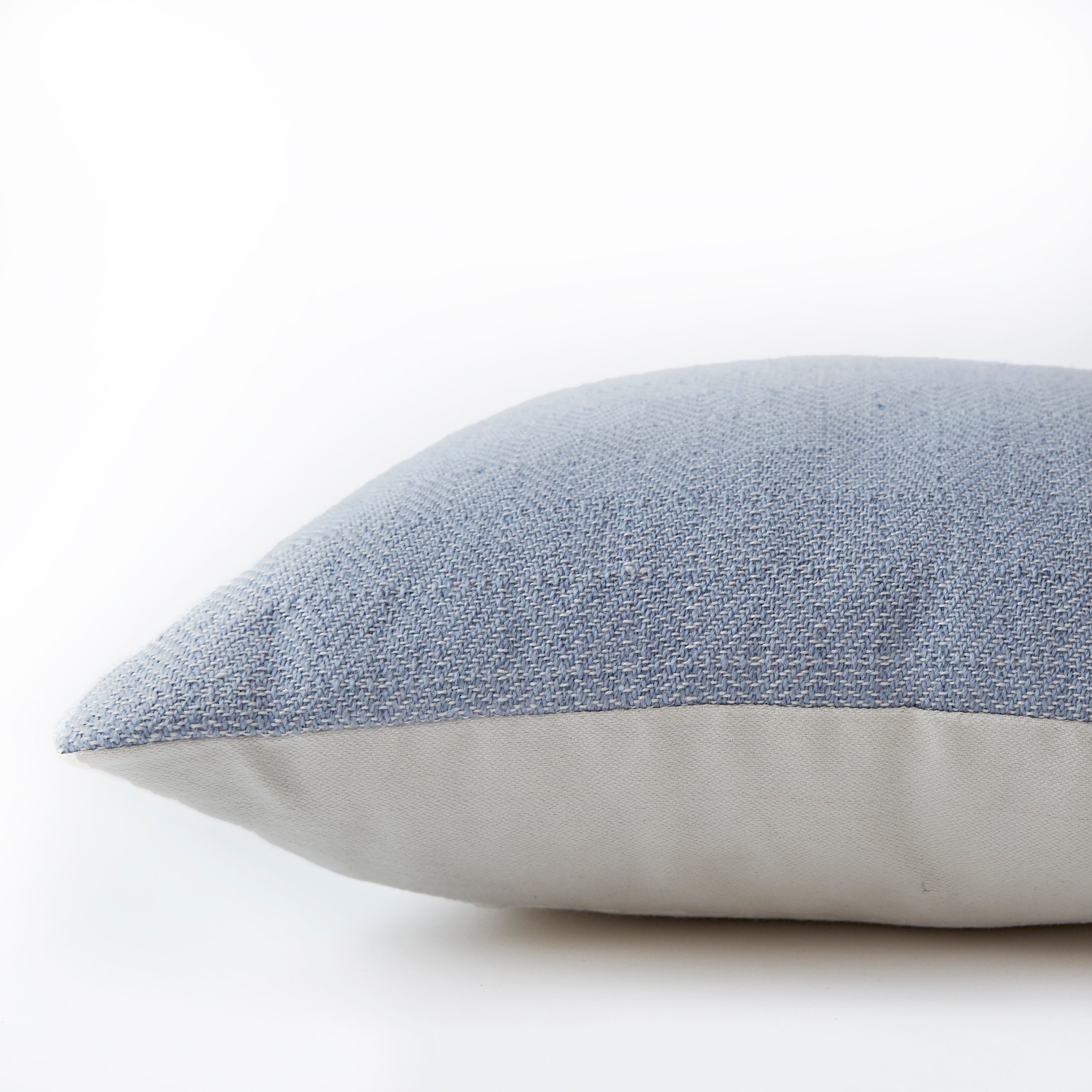 Lavender diamond cushion, recycled fibre, side view