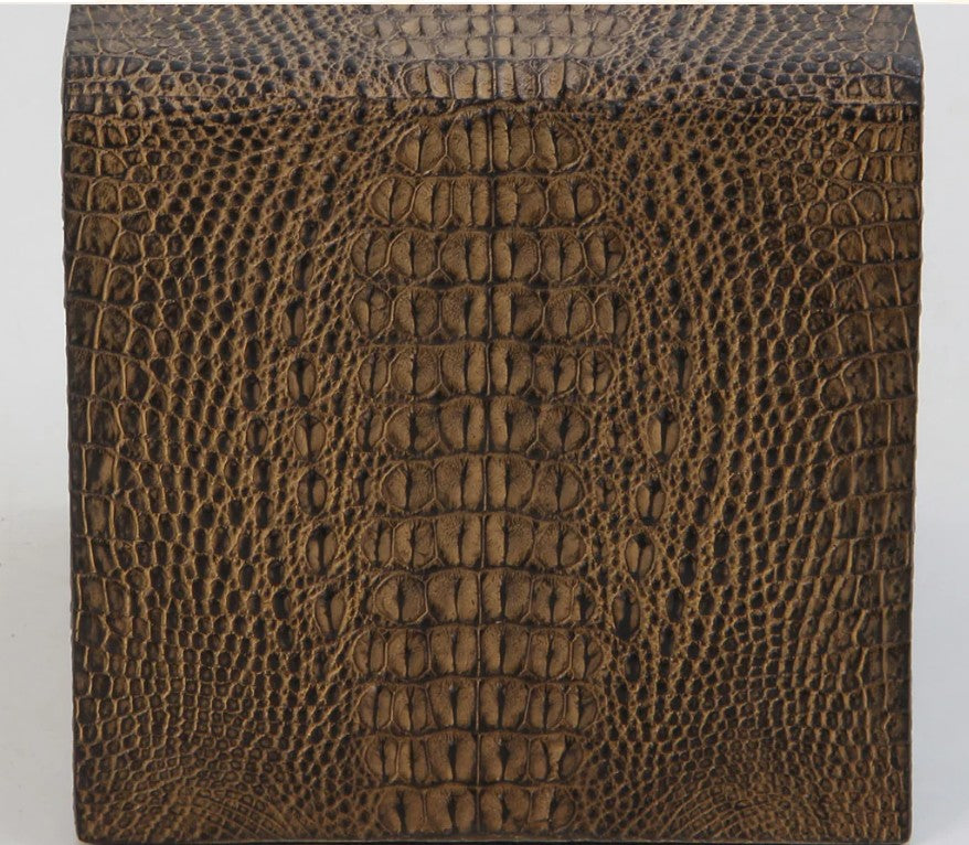 Faux crocodile tissue box cover, Forwood Design, detail