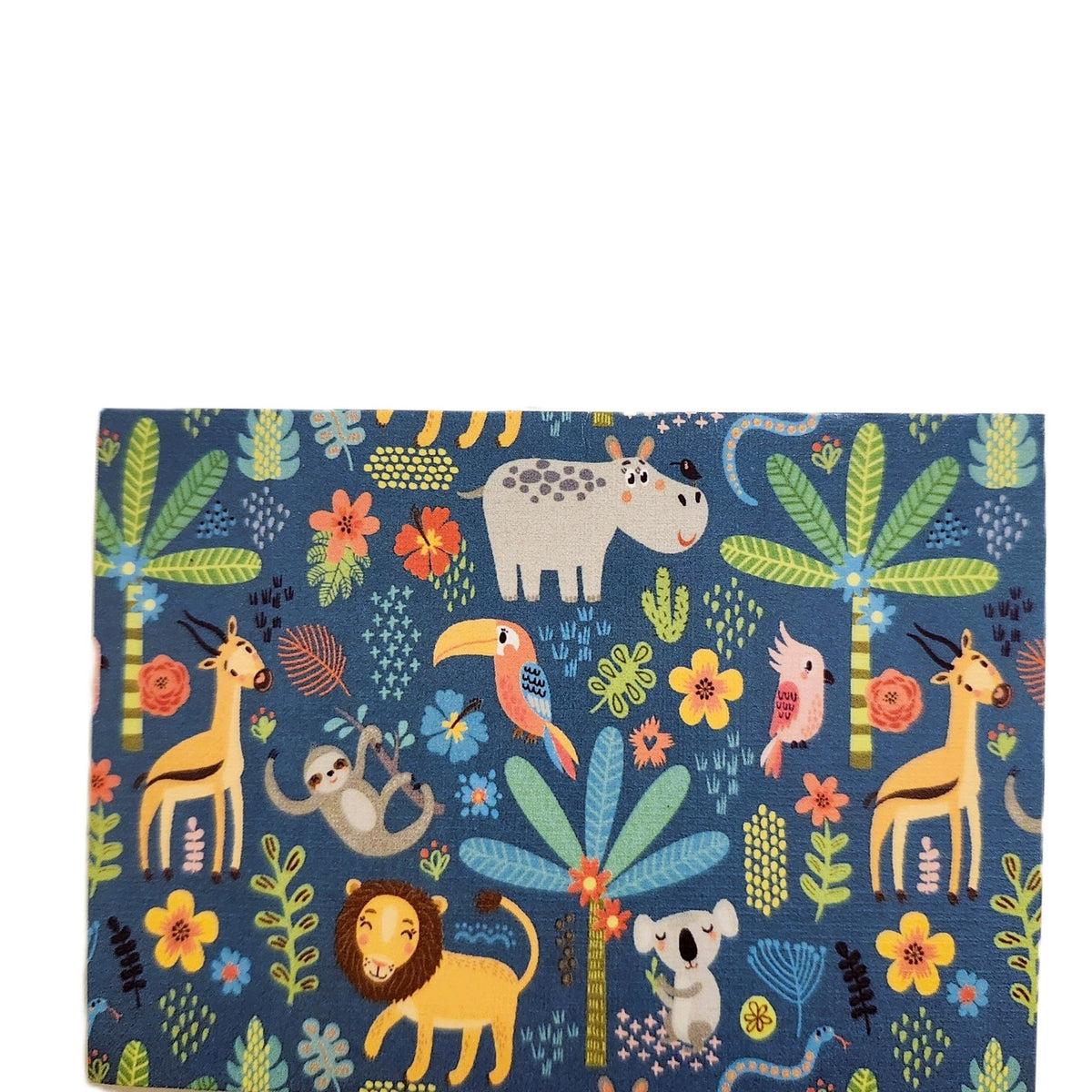 Children's greeting card with an animal design, blank inside for your own message, with an envelope.
