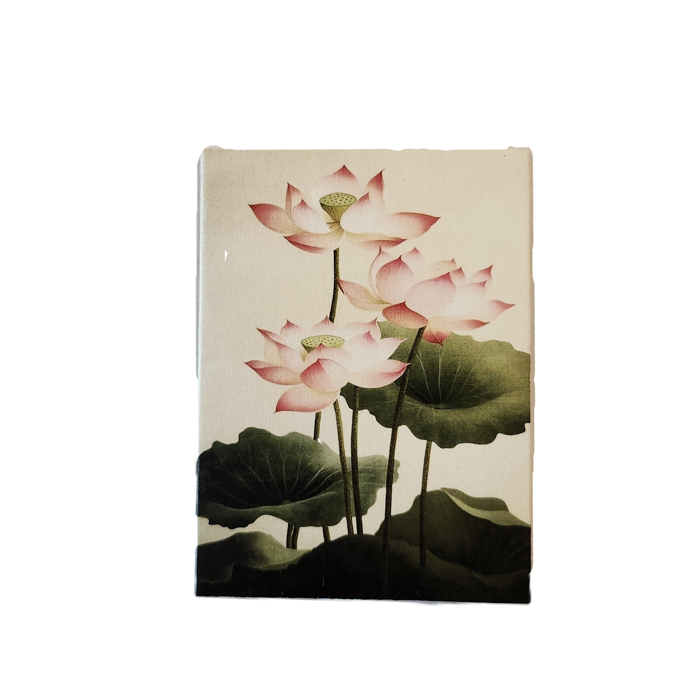 Lotus design greeting card, small, blank inside with envelope