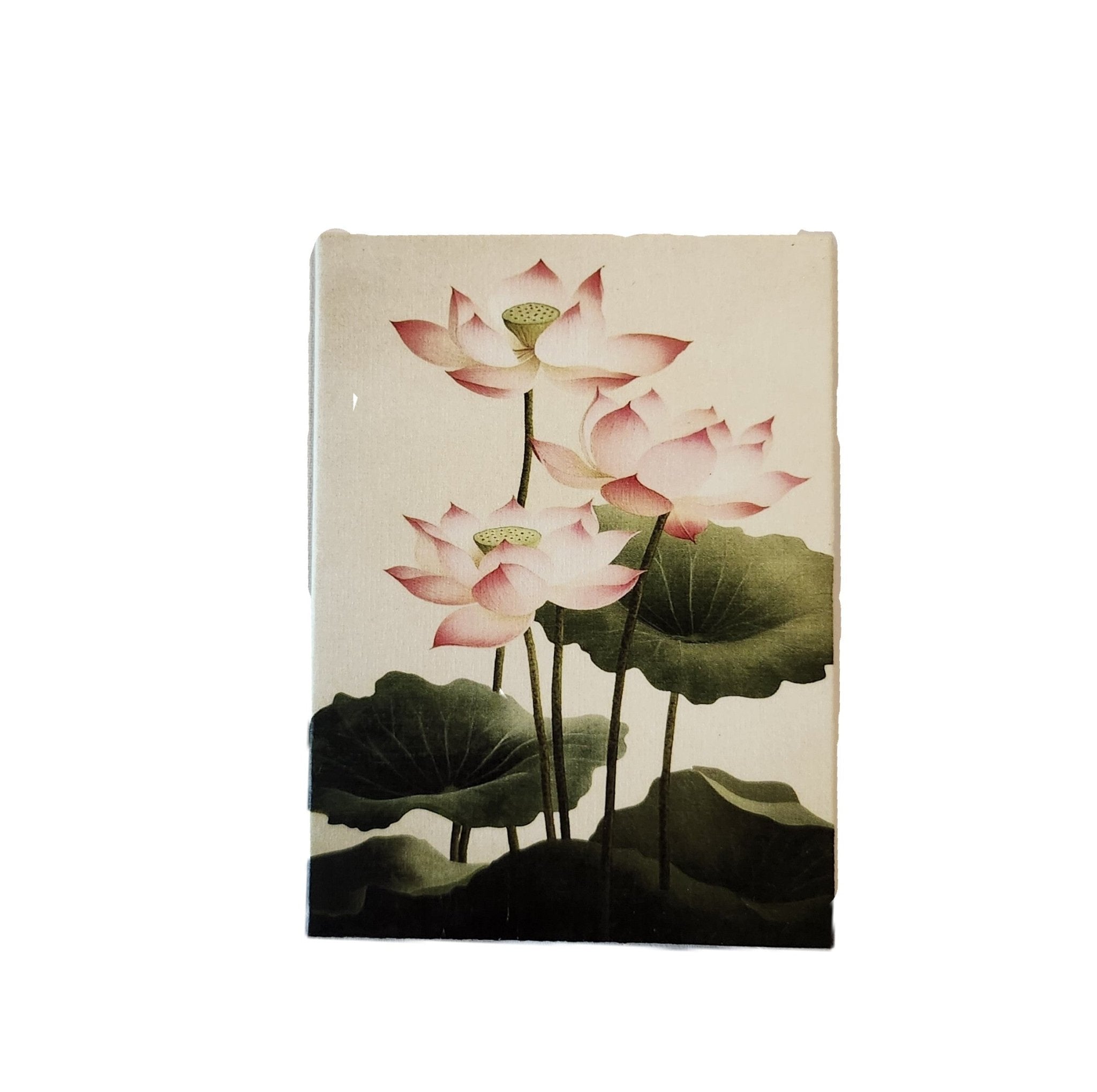 Lotus design greeting card, small, blank inside with envelope
