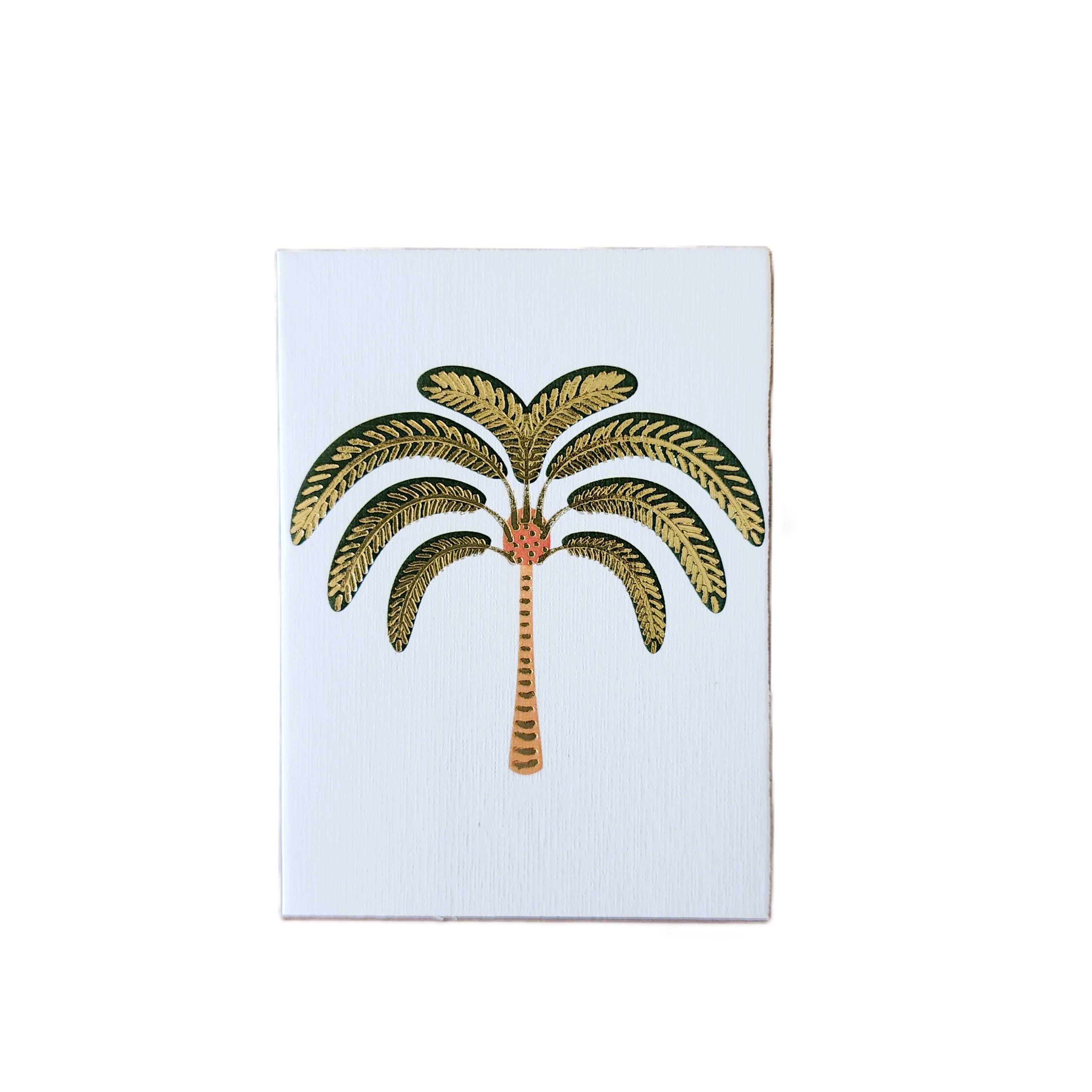 Palm design greeting card, blank inside with envelope