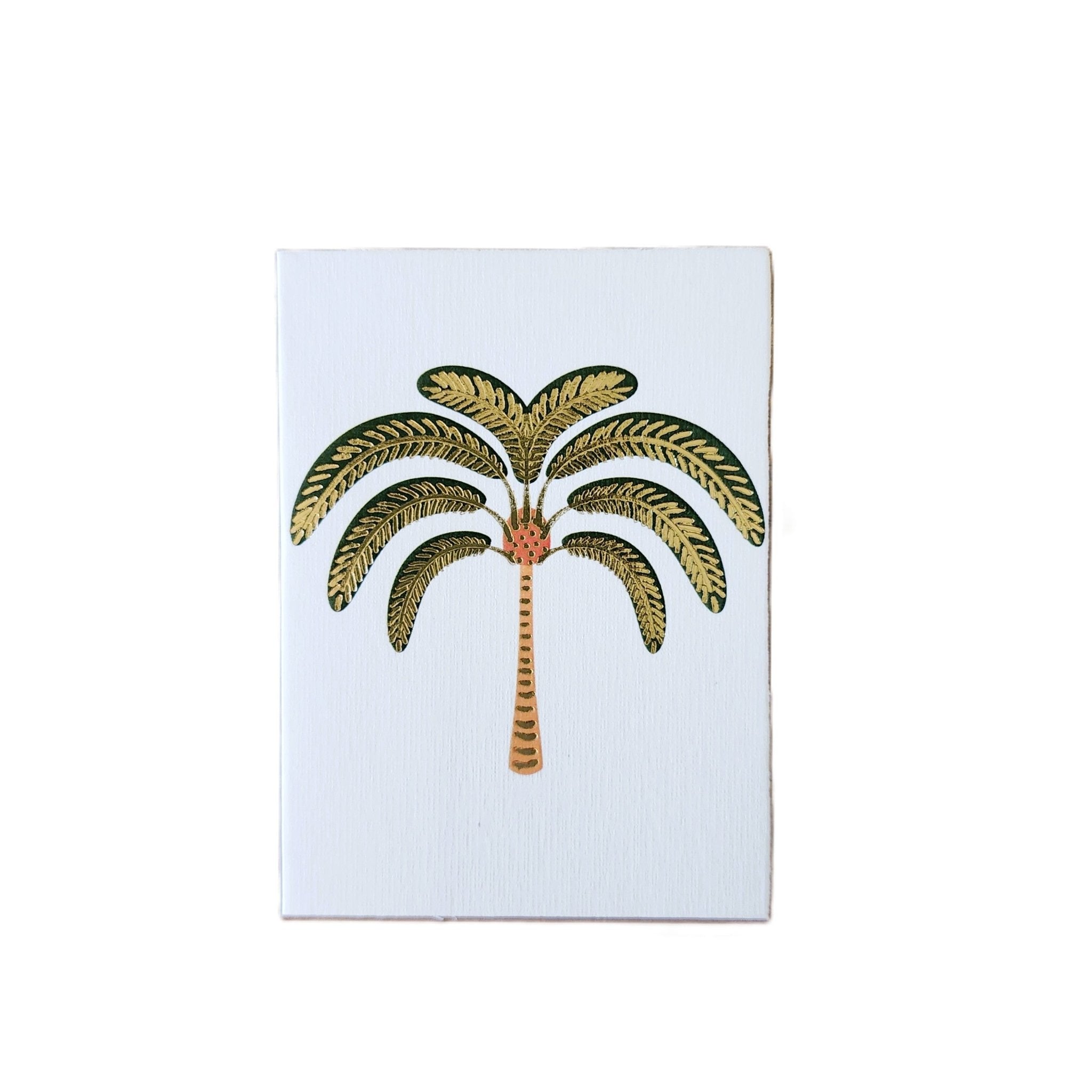 Palm design greeting card, blank inside with envelope