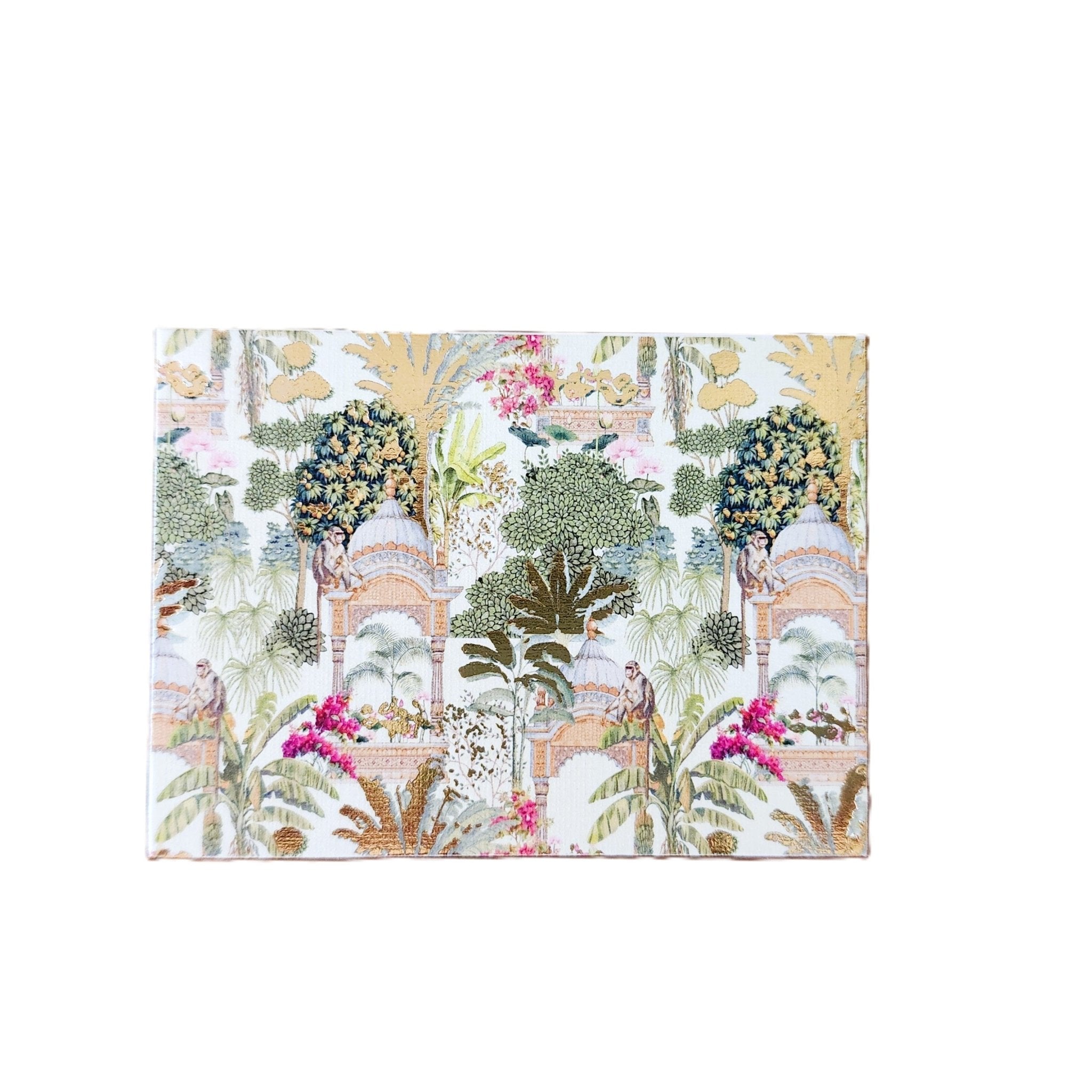 Paradise design greeting card, small, blank inside with envelope