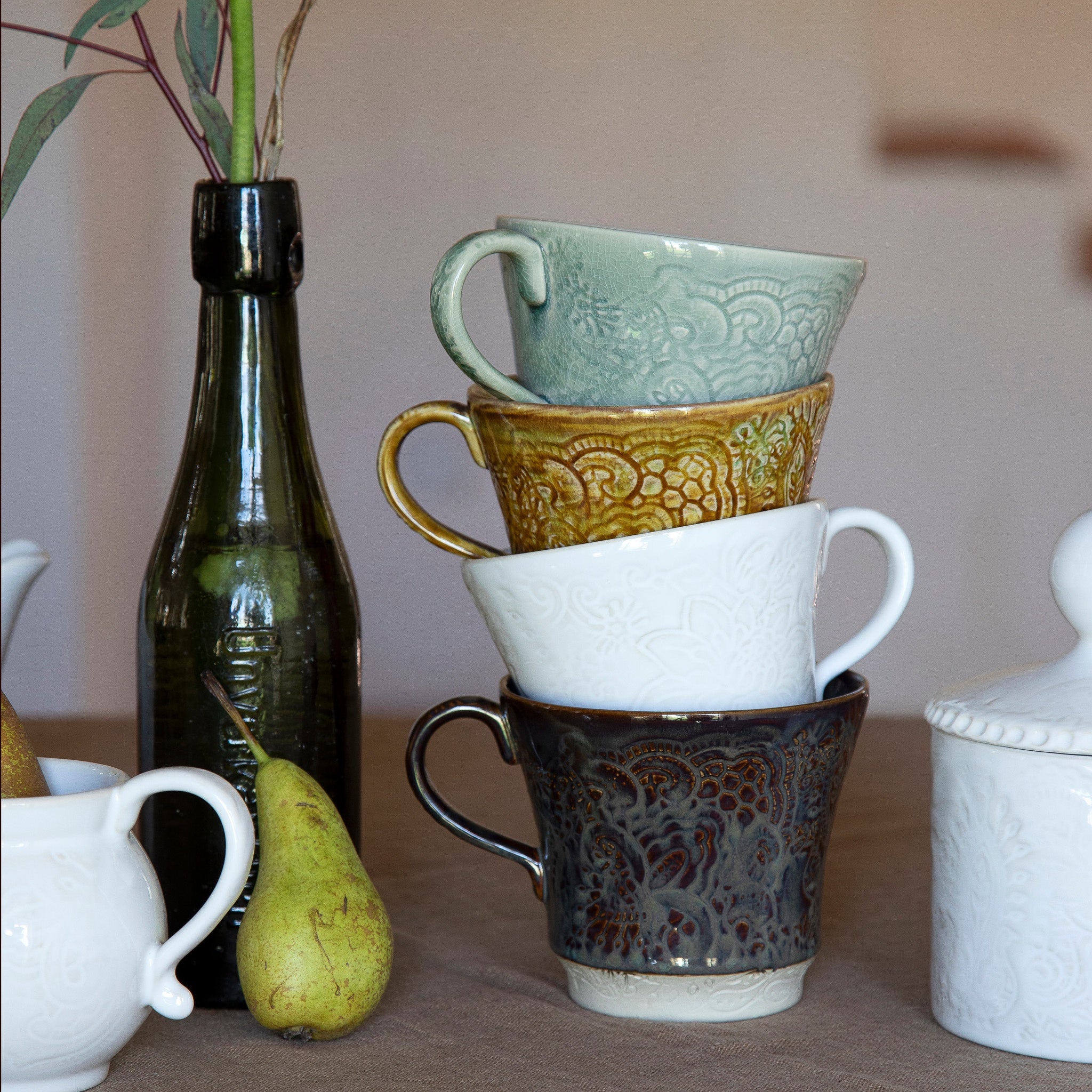 Sthal ceramic tea mug in nougat