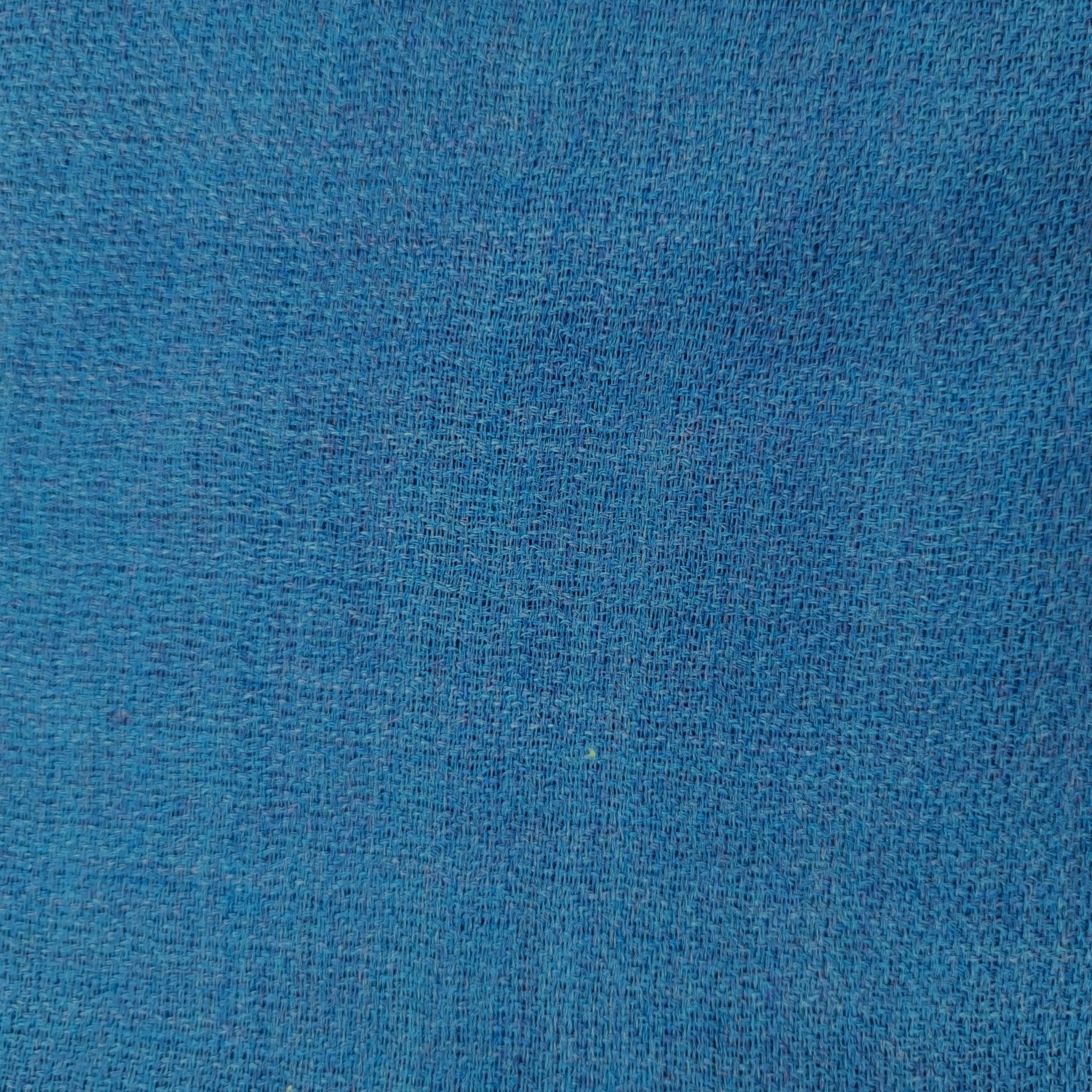 Denim blue plain 100% pashmina shawl, finely woven, soft and lightweight, shown folded to display colour