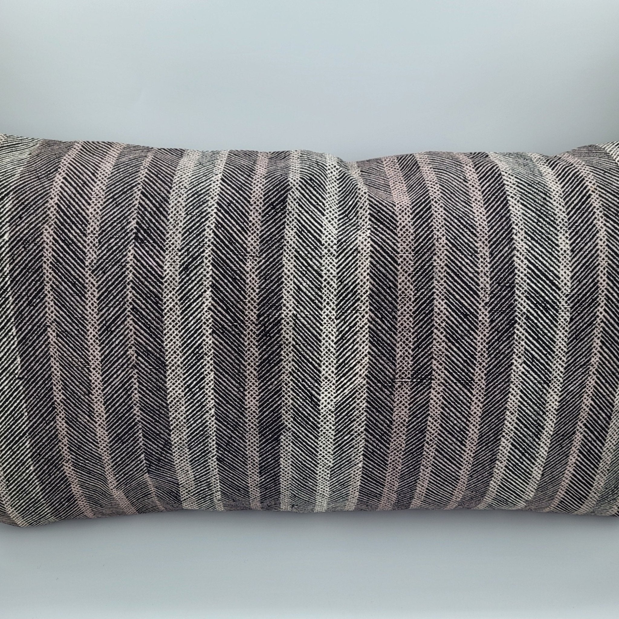 Kobe striped linen cushion cover