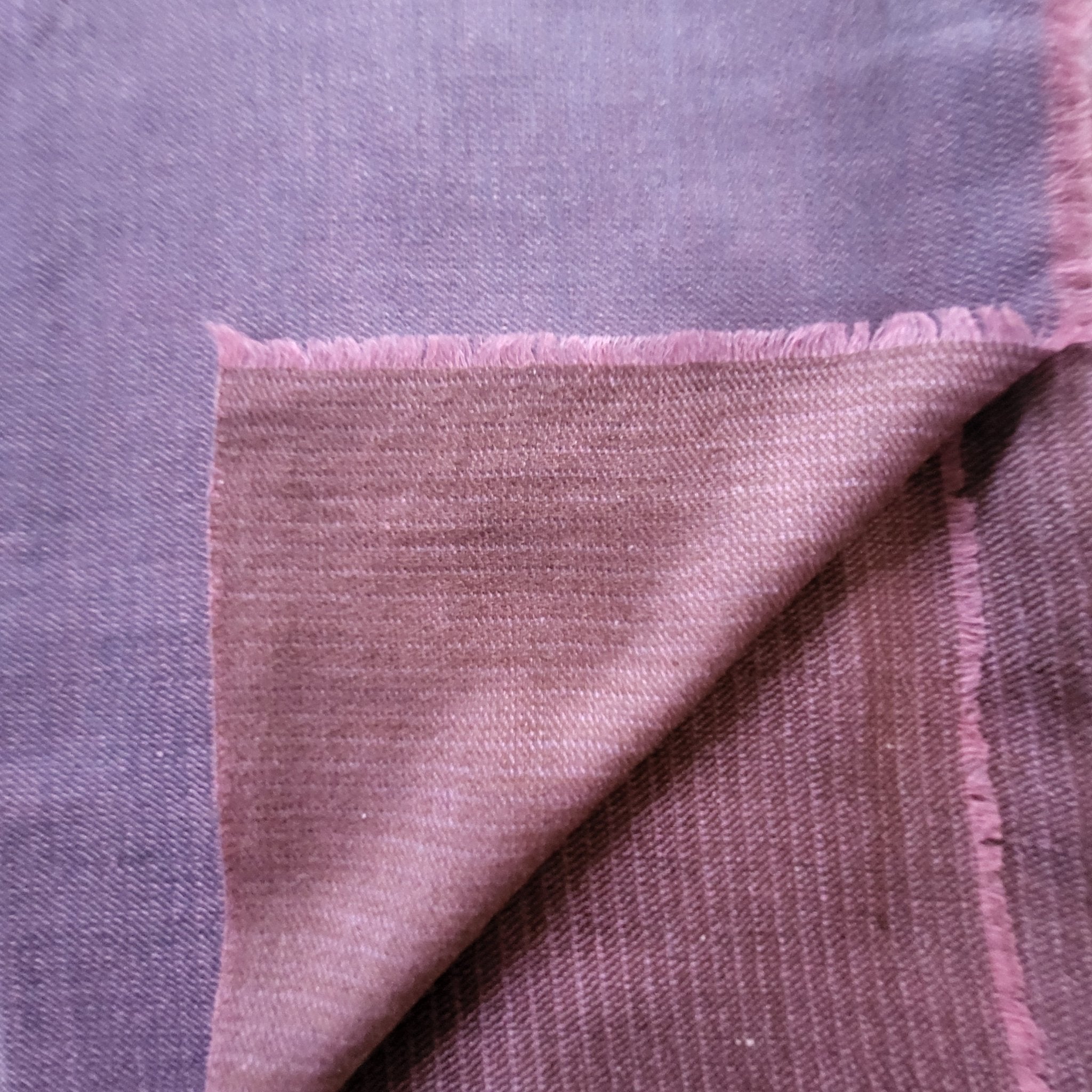 Reversible pashmina in mauve and dusty pink, 100% pashmina
