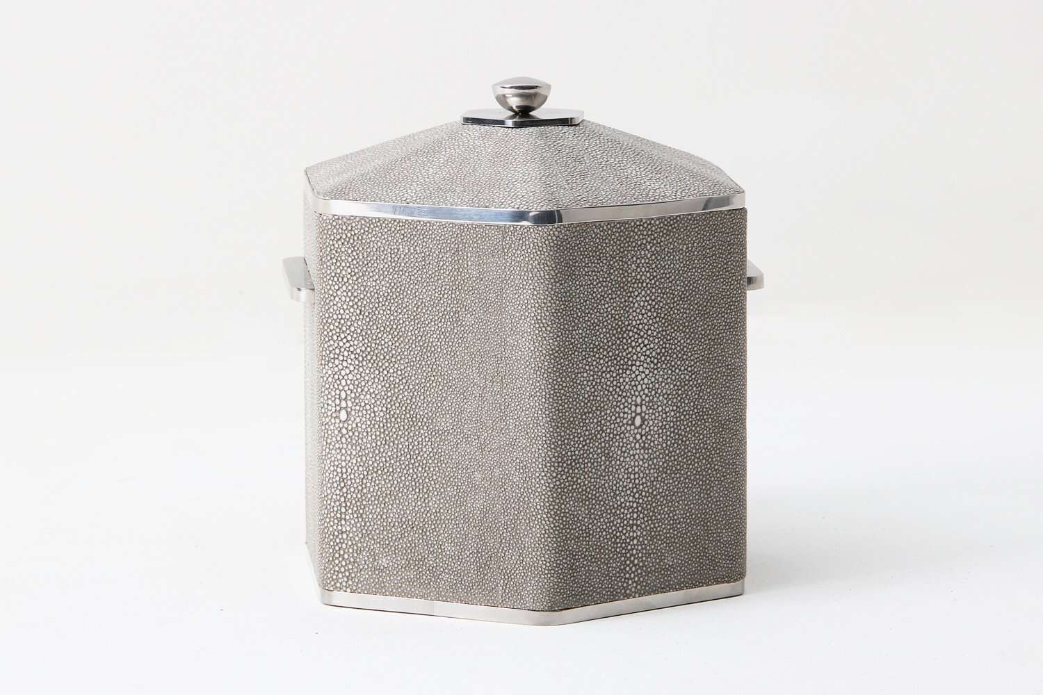 Barley faux shagreen ice bucket by Forwood Design, 18 x 20 x 21 cm, stainless steel interior