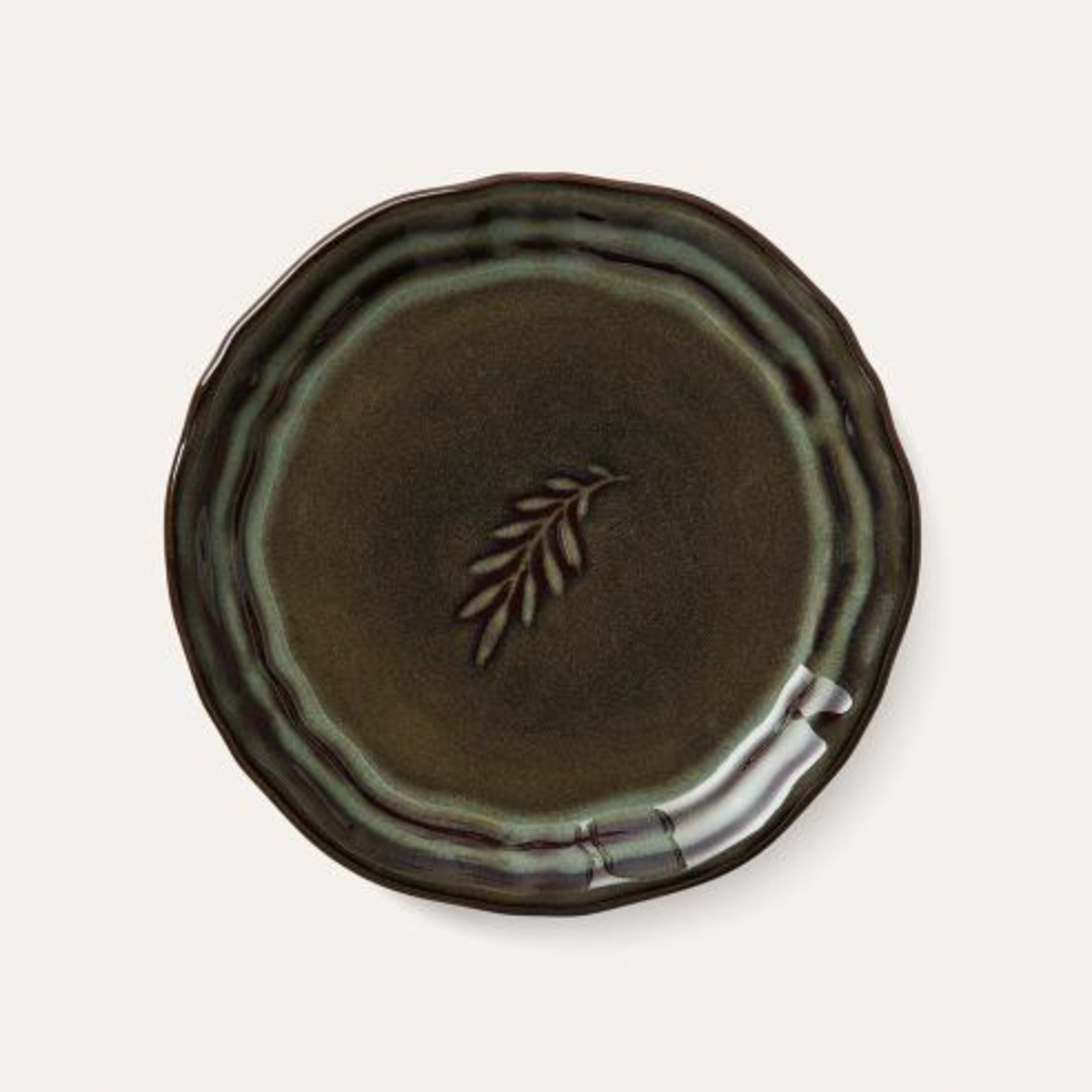 Sthal amuse bouche side plate in fig purple ceramic, 16 cm