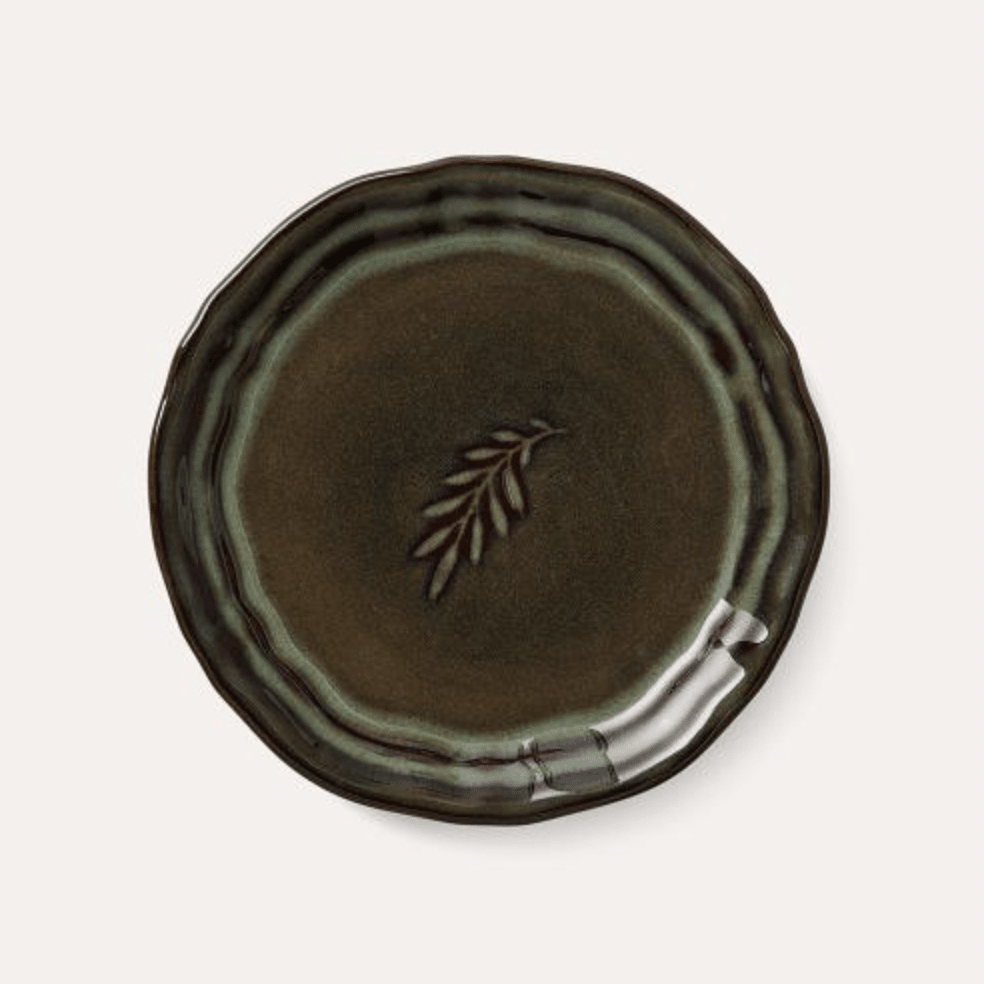 Sthal amuse bouche side plate in fig purple ceramic, 16 cm