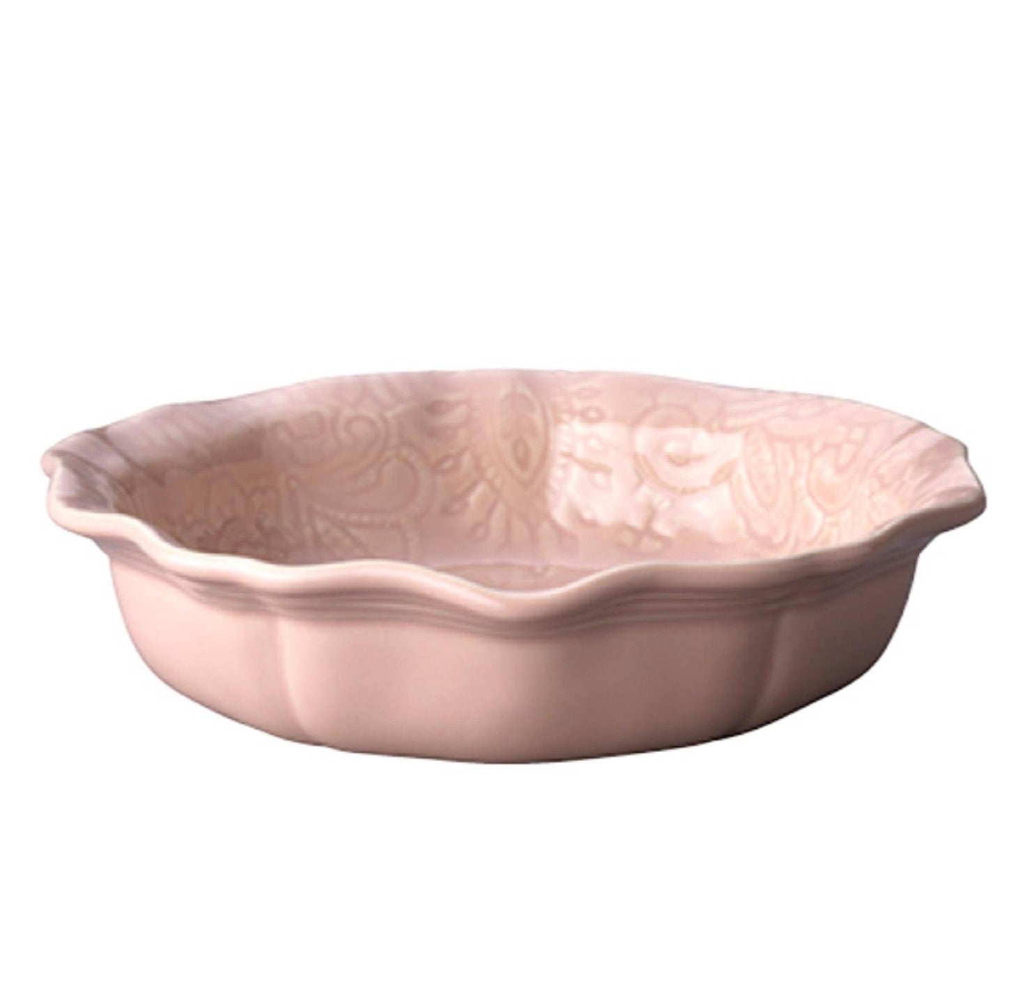 Sthal powder pink small bowl with scalloped edge, stoneware, 17cm, made in Portugal