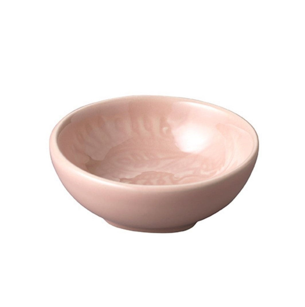 Sthal powder pink small dip bowl, white stoneware, 8cm, made in Portugal