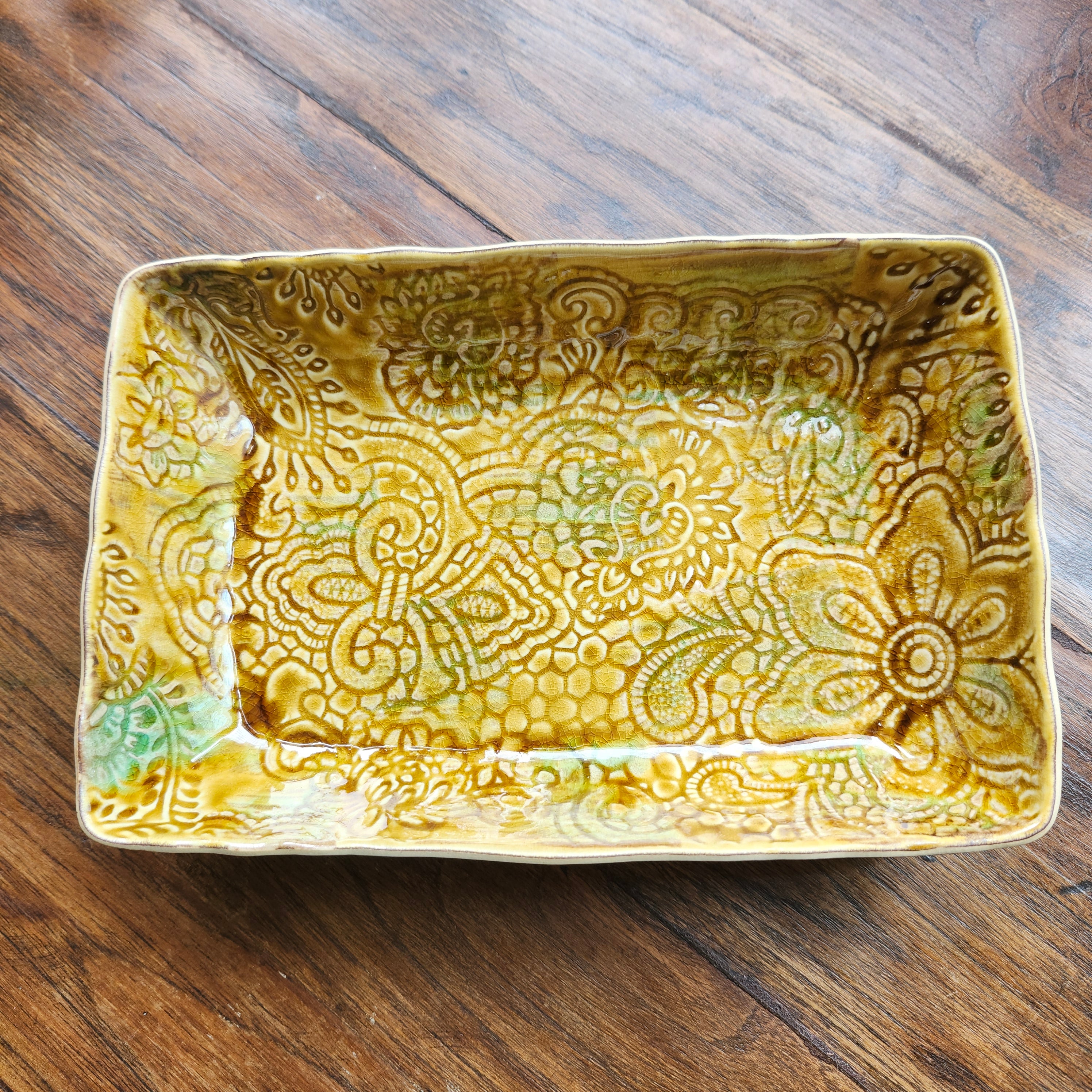 Sthal pineapple small gratin dish, oven-to-table stoneware, detail