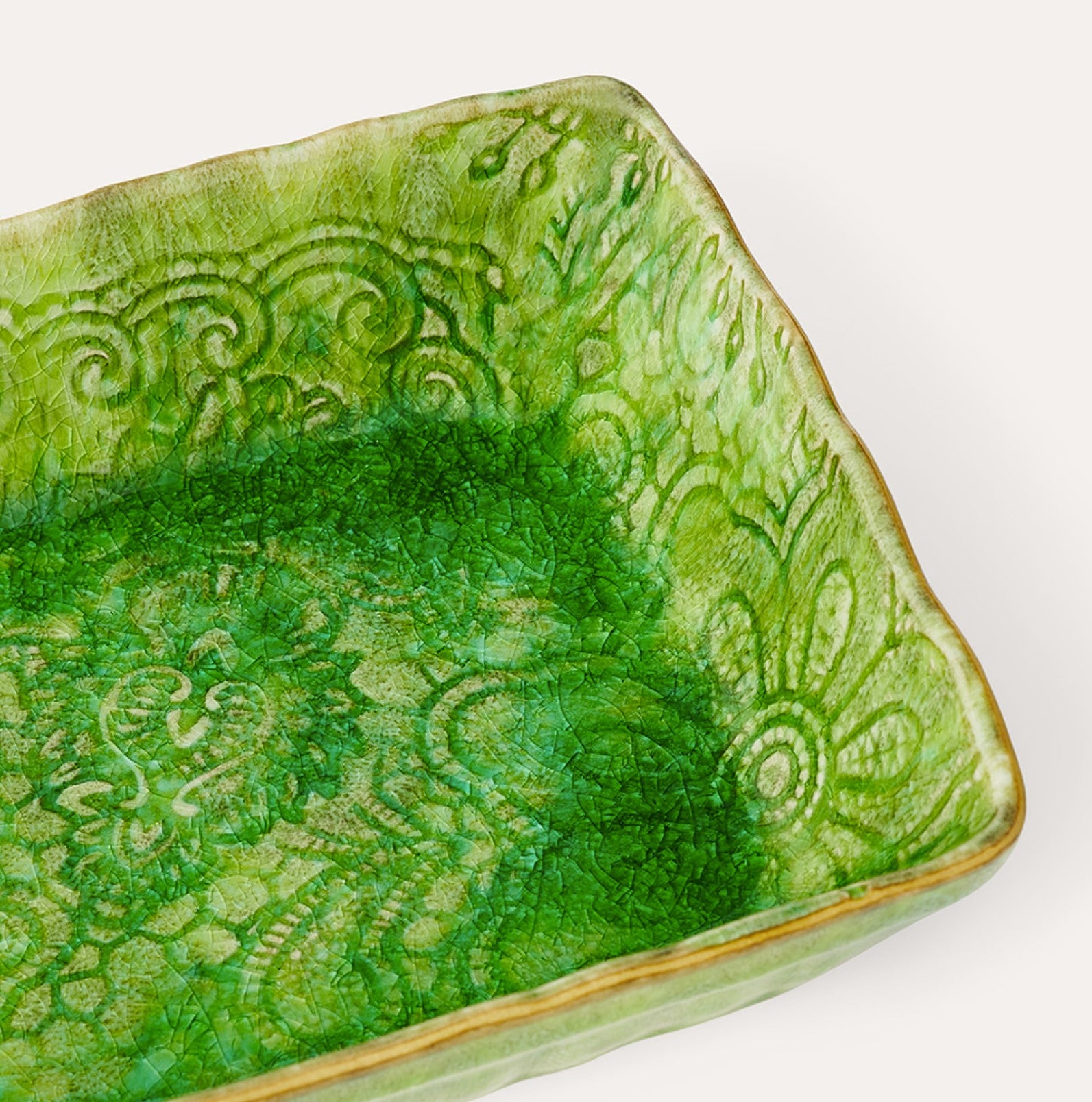 Sthal seaweed small gratin dish, oven-to-table stoneware, detail