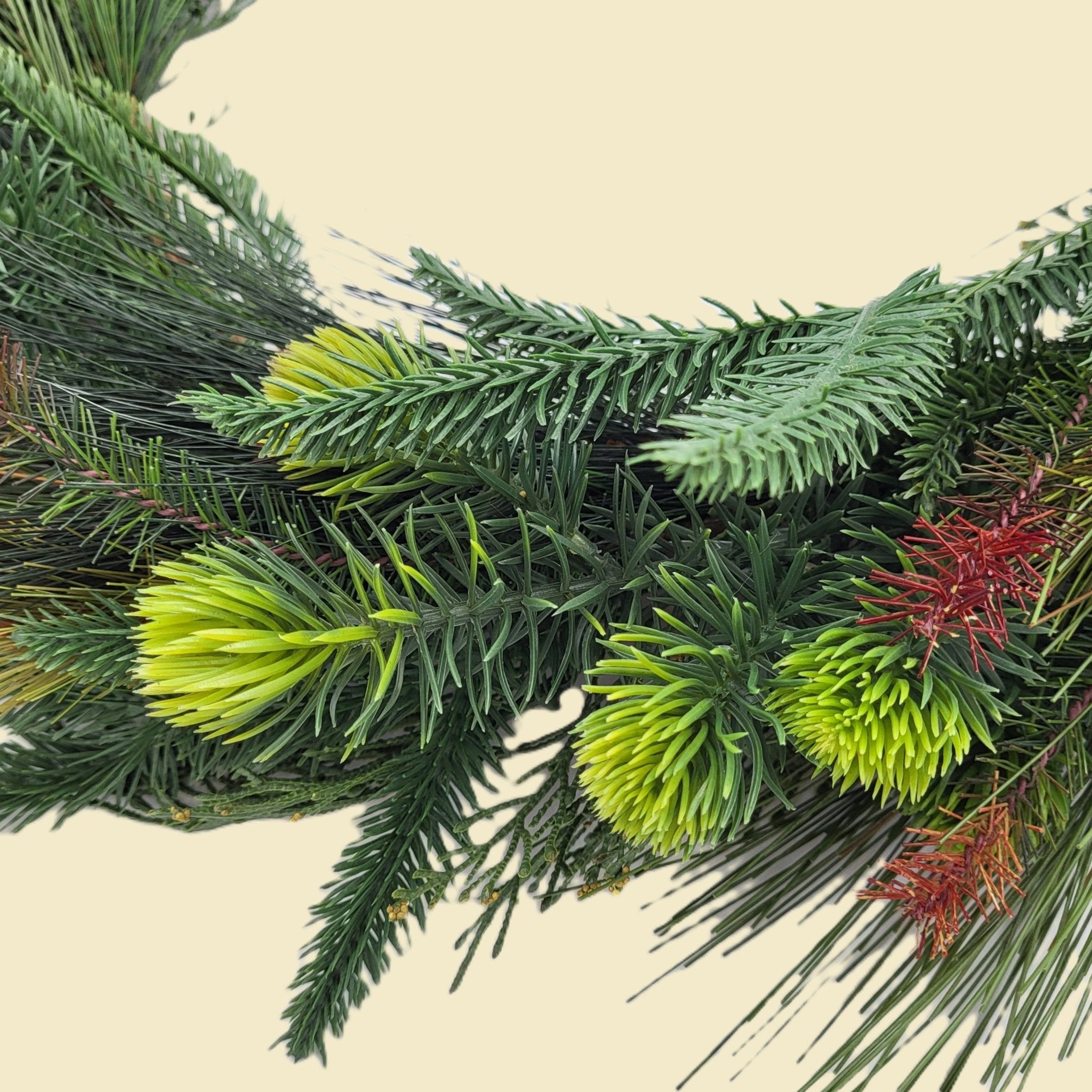 Large faux fir Christmas wreath
