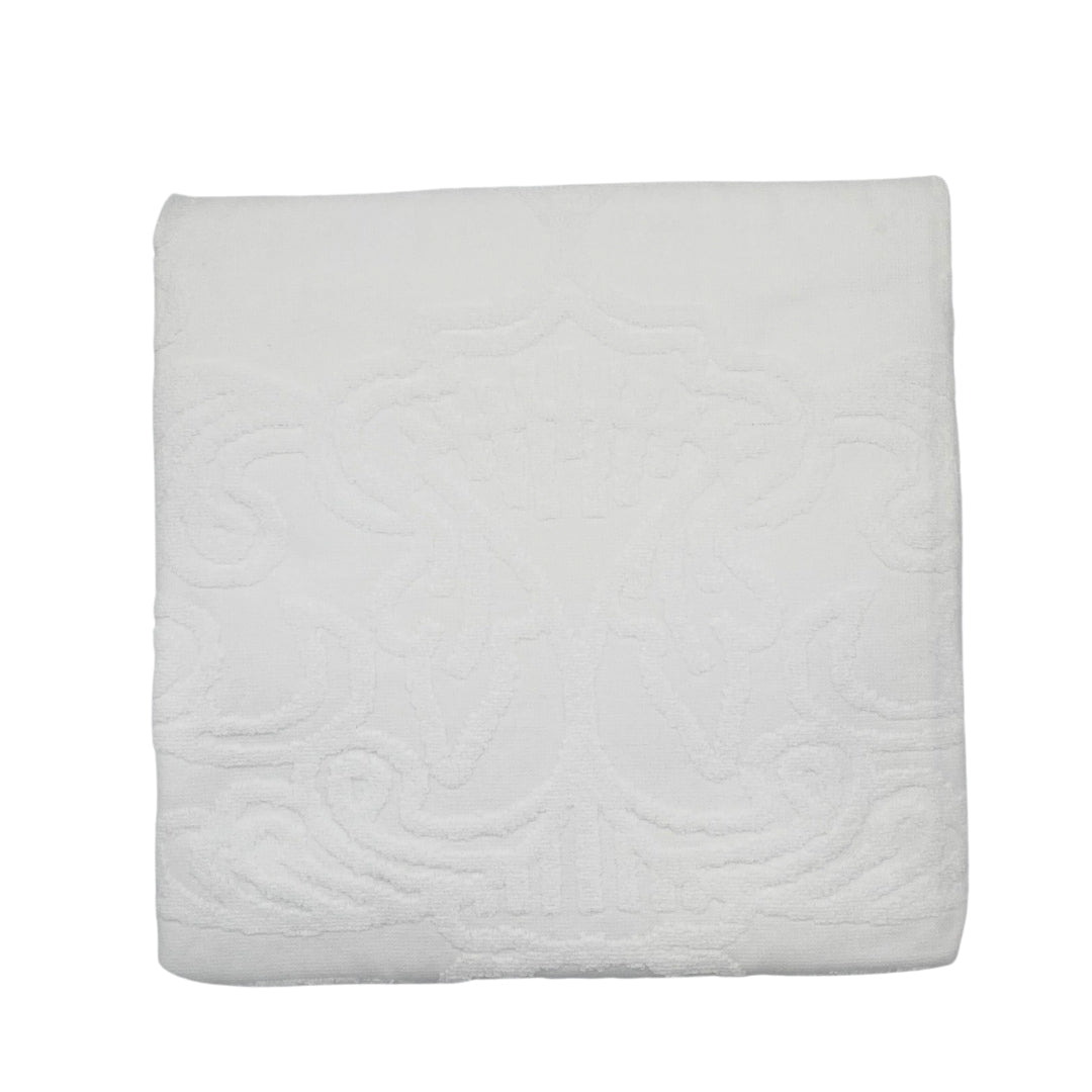 Bo cotton bath towel in white