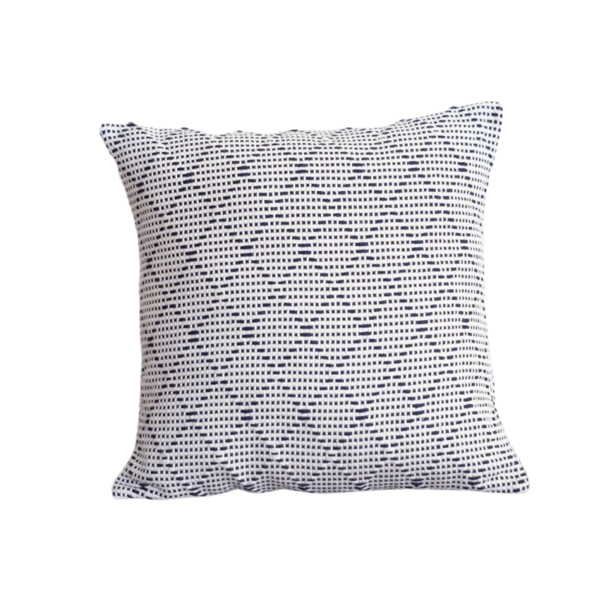 Portuguese mosaic recycled cotton cushion in black, 45 cm