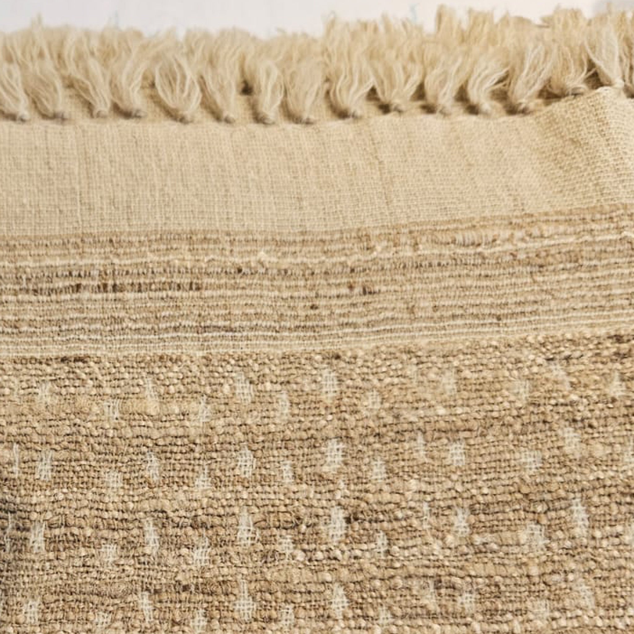Handwoven assorted silk and wool throw, reversible pattern, 130 x 170 cm, India