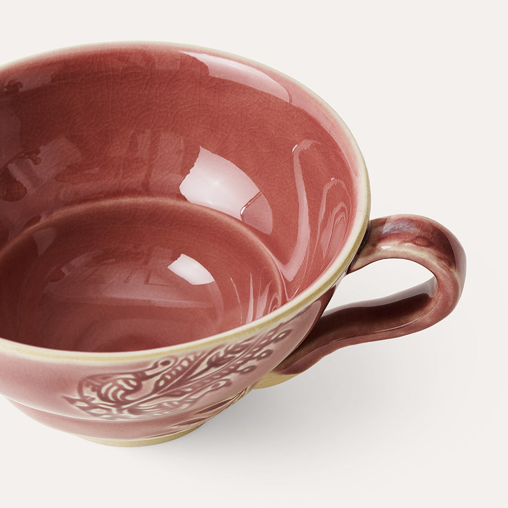 Old rose Sthal tea cup, made in Portugal