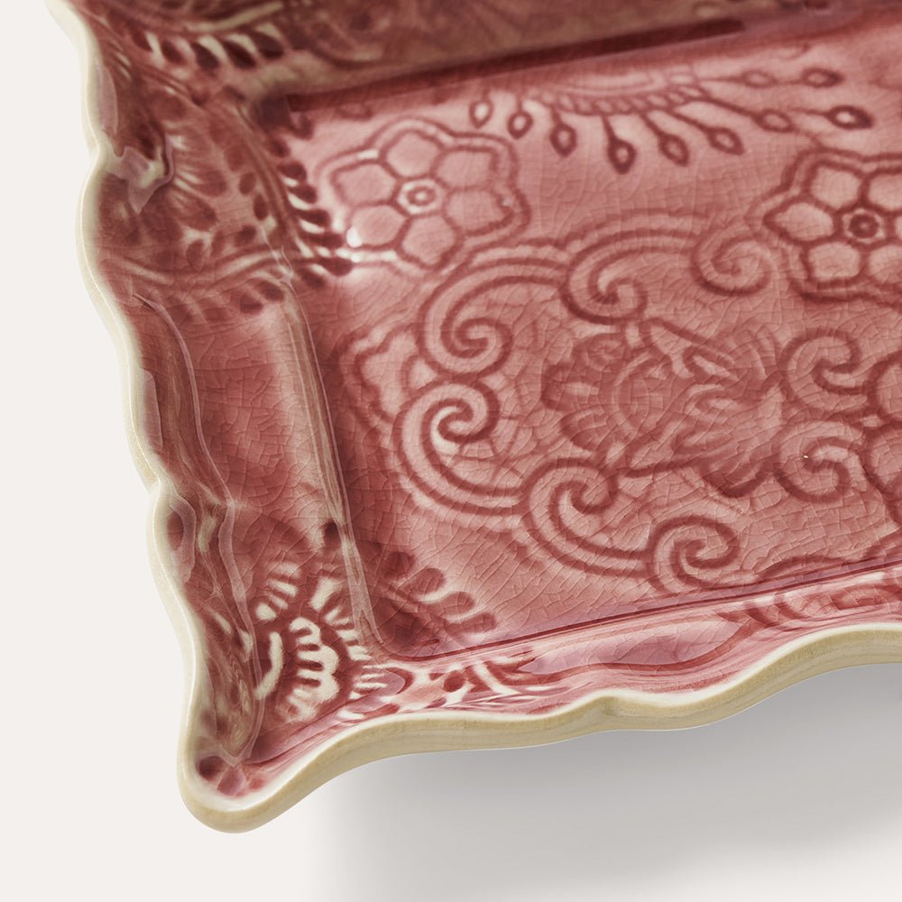 Sthal old rose appetiser plate, 19.5 x 13.5 cm ceramic