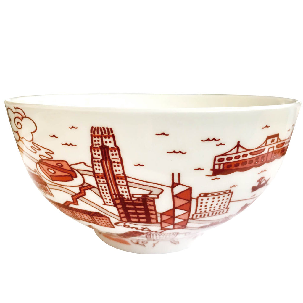 Faux Willow Series HK Bowl Red  set of 2 - Faux, INSIDE Hong Kong