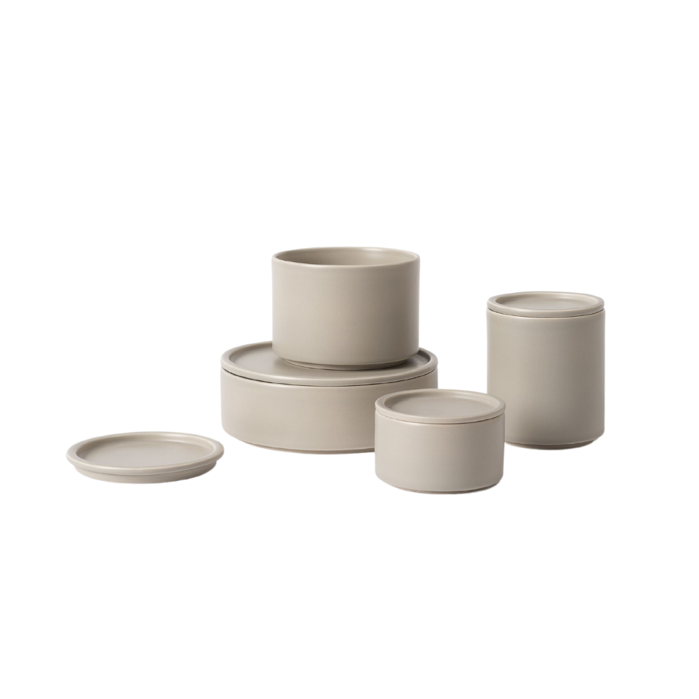 Bower Ceramic canister Oyster Medium