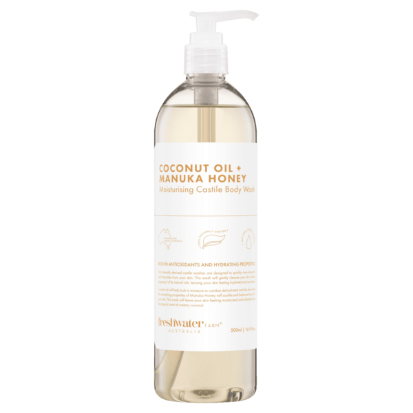 Coconut Oil and Manuka Honey Castile body wash, 500 ml