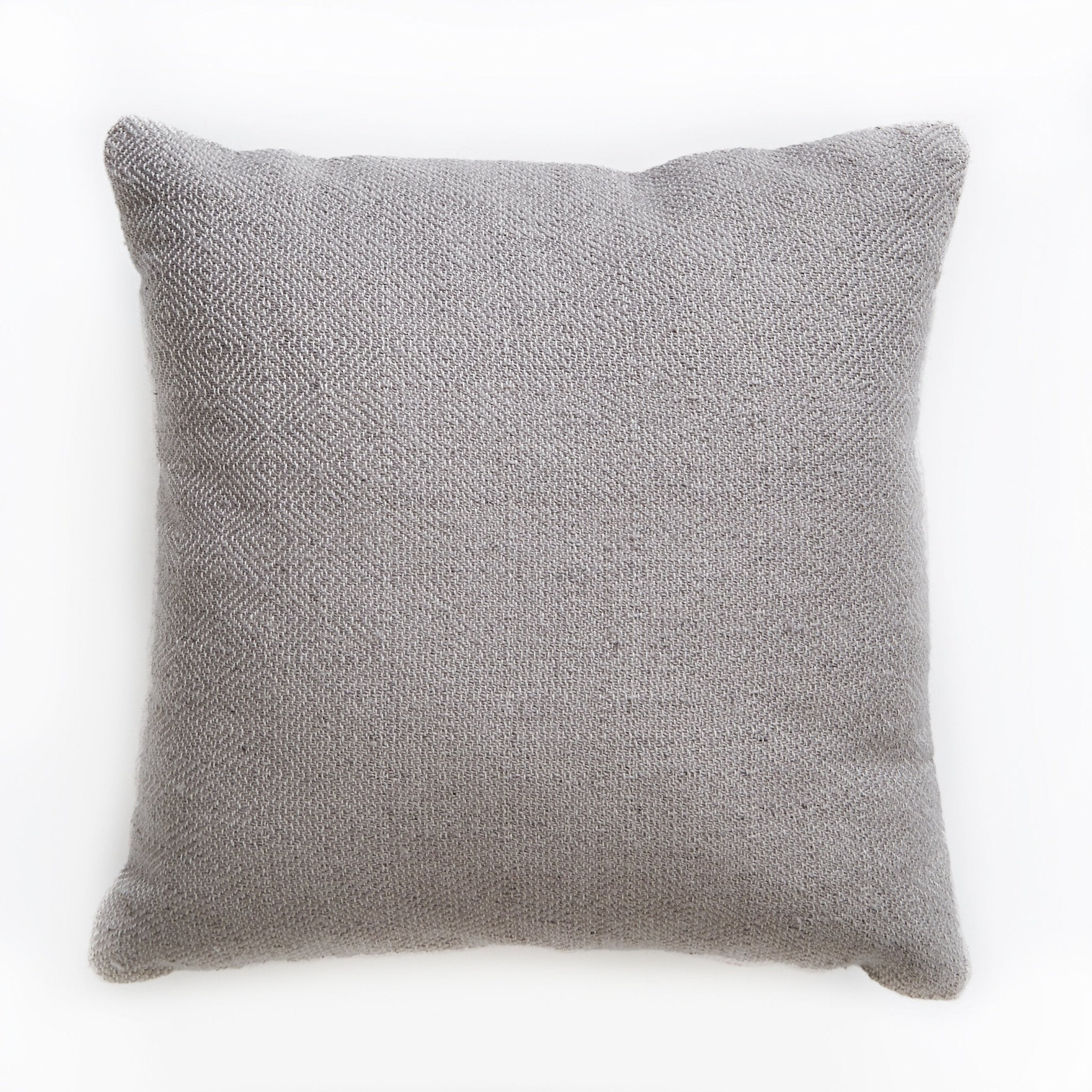Chinchilla diamond-pattern cushion by Weaver Green, recycled yarn, 45 cm