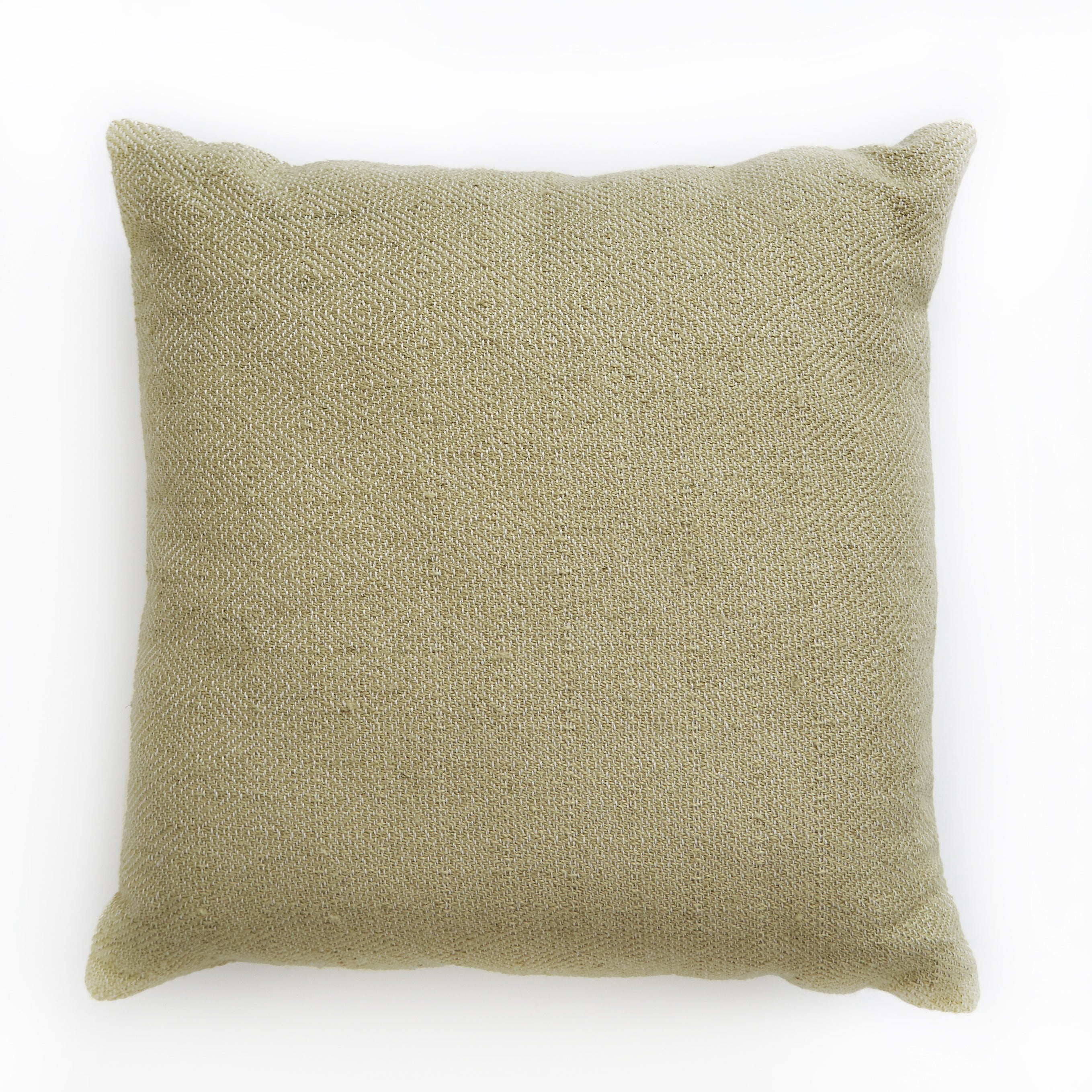 Gooseberry green diamond cushion by Weaver Green, recycled plastic bottles, 45 x 45 cm
