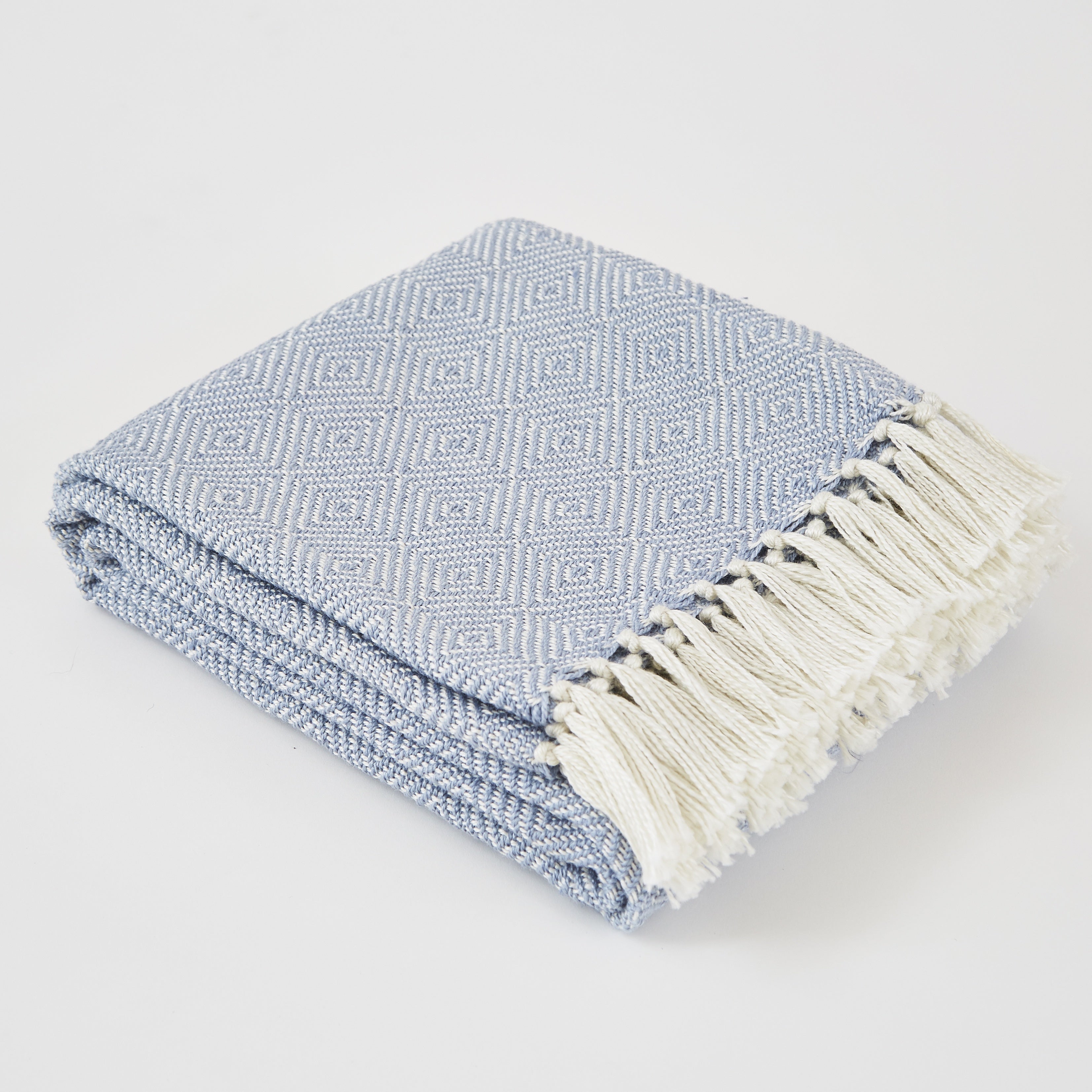 Lavender diamond blanket, recycled plastic, soft like wool, 230 x 130 cm