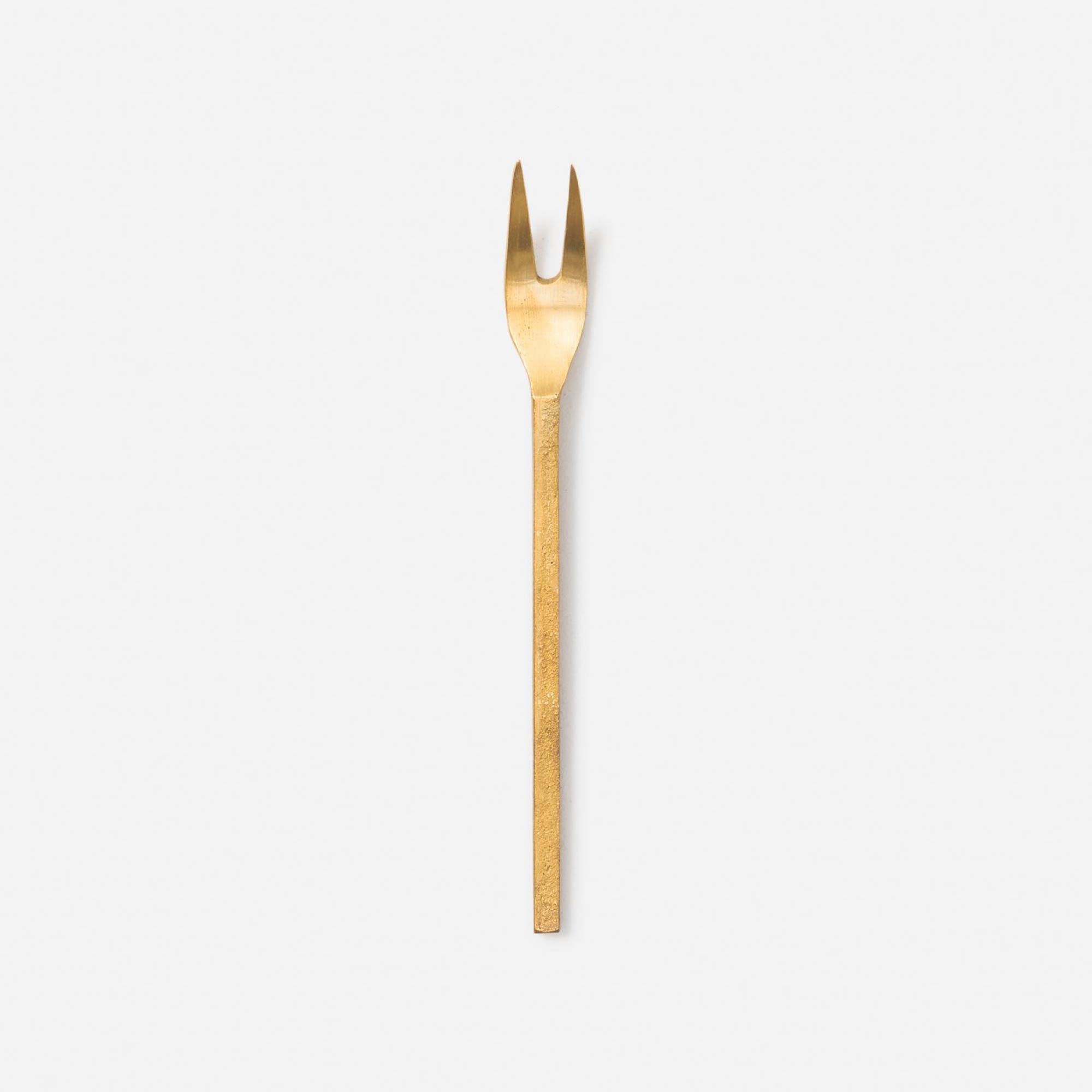 Hand Forged Pickle Fork Brass