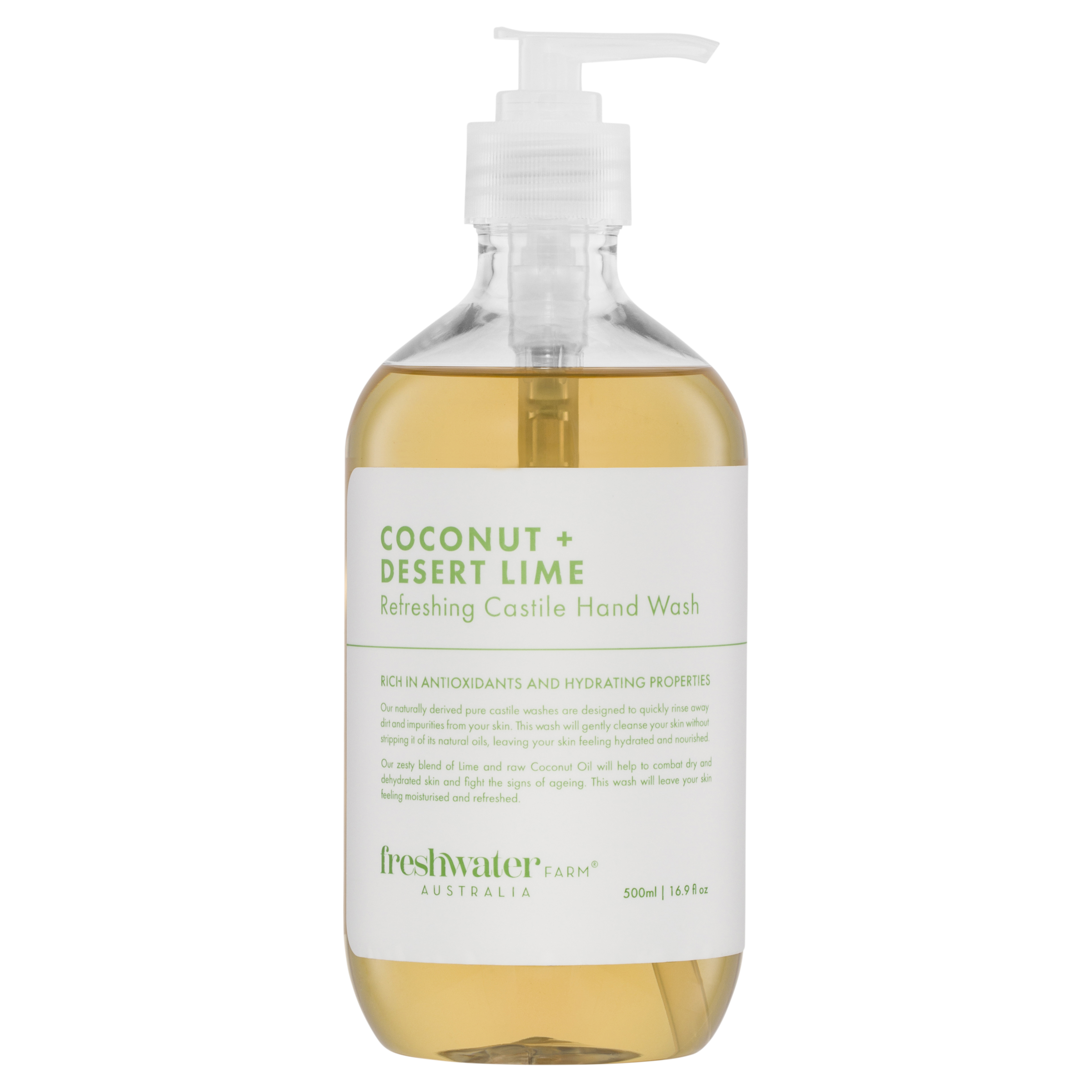 Coconut and Desert Lime Castile hand wash, 500 ml
