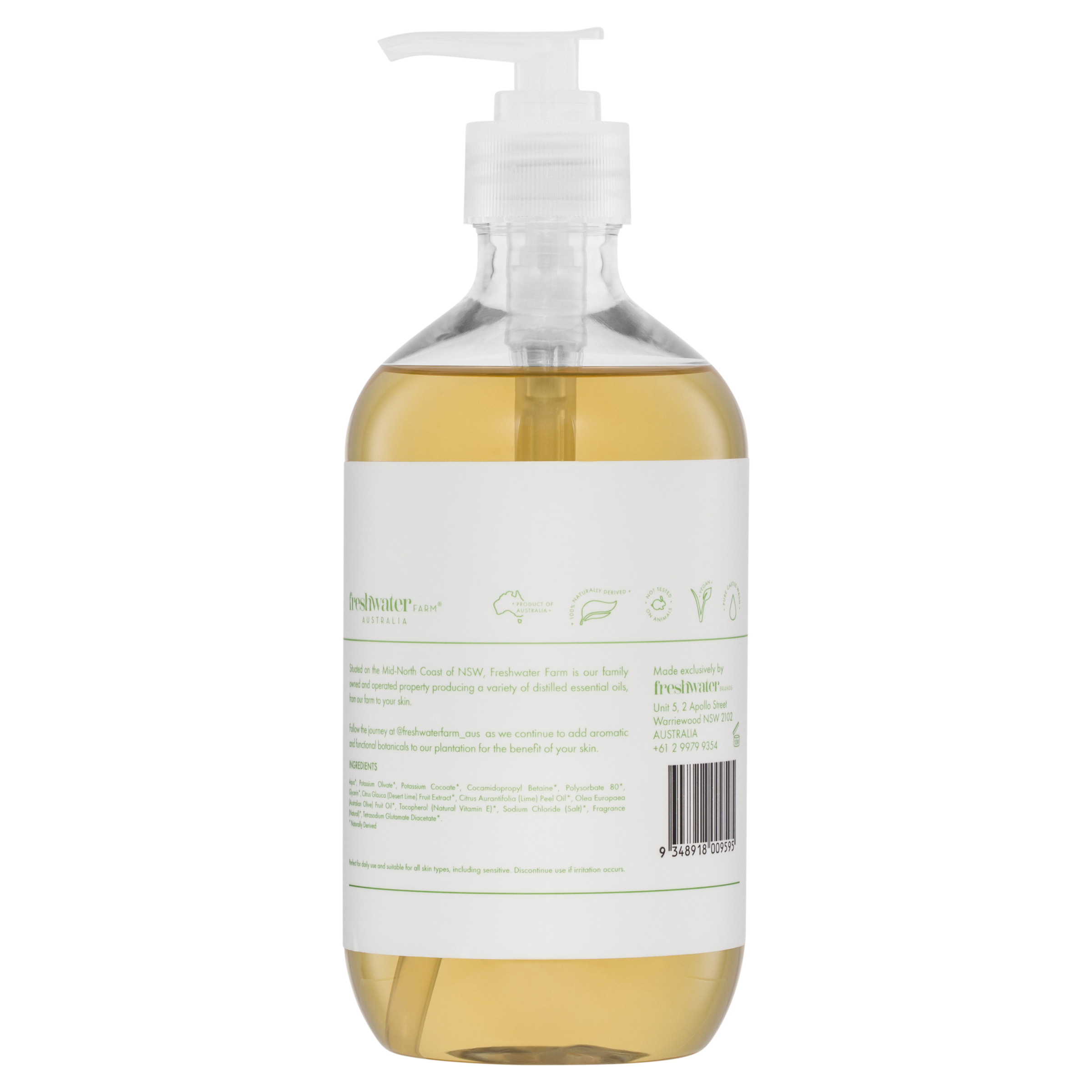 Coconut and Desert Lime hand wash by Freshwater Farm